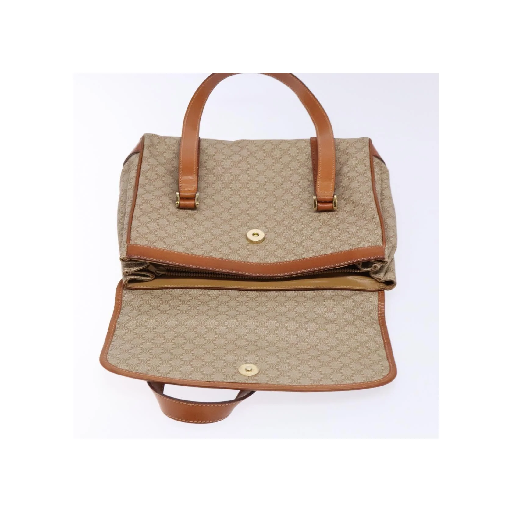 Sac À Bandoulière Celine Vintage Macadam - Beige - Image 19
