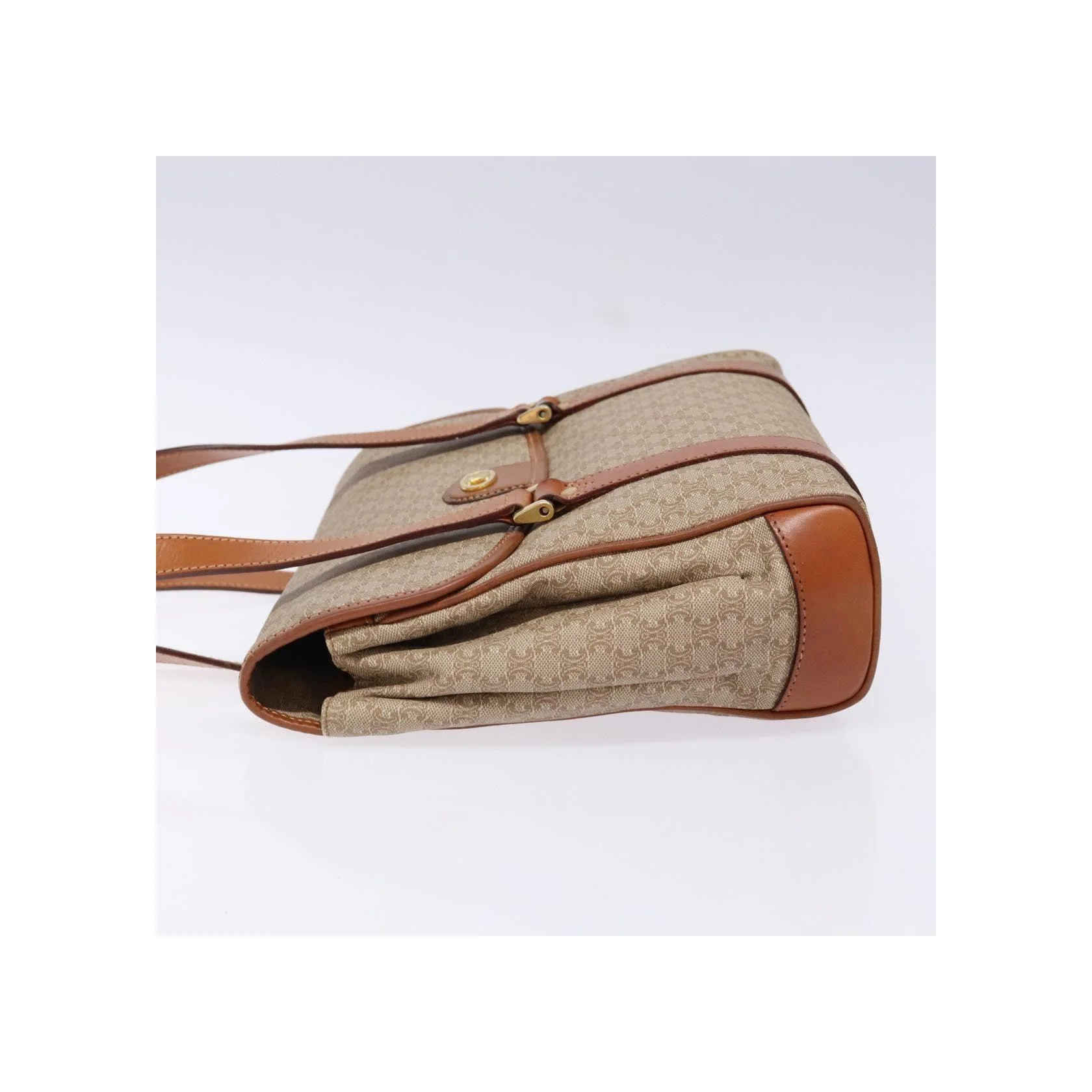 Sac À Bandoulière Celine Vintage Macadam - Beige - Image 4