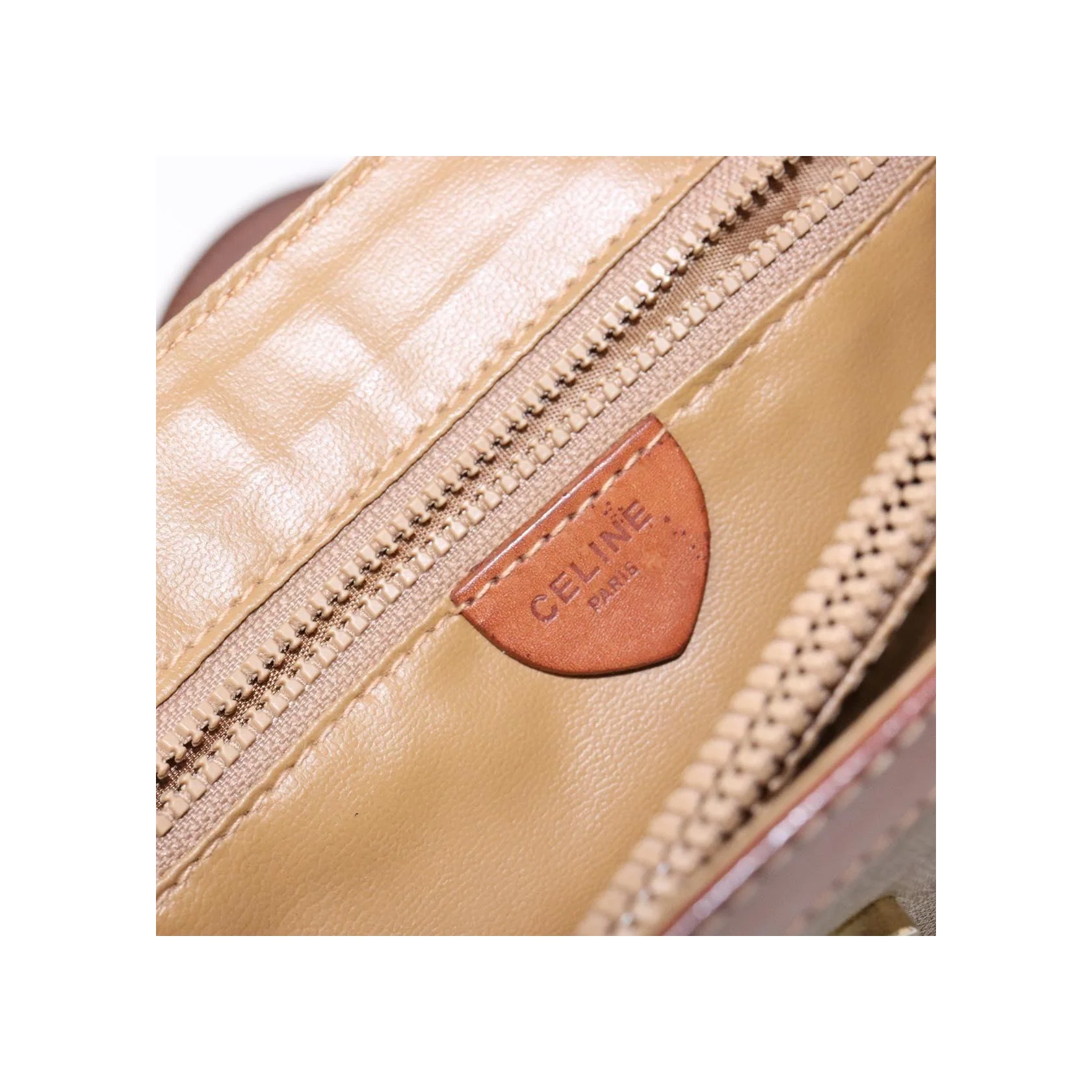 Sac À Bandoulière Celine Vintage Macadam - Beige - Image 6