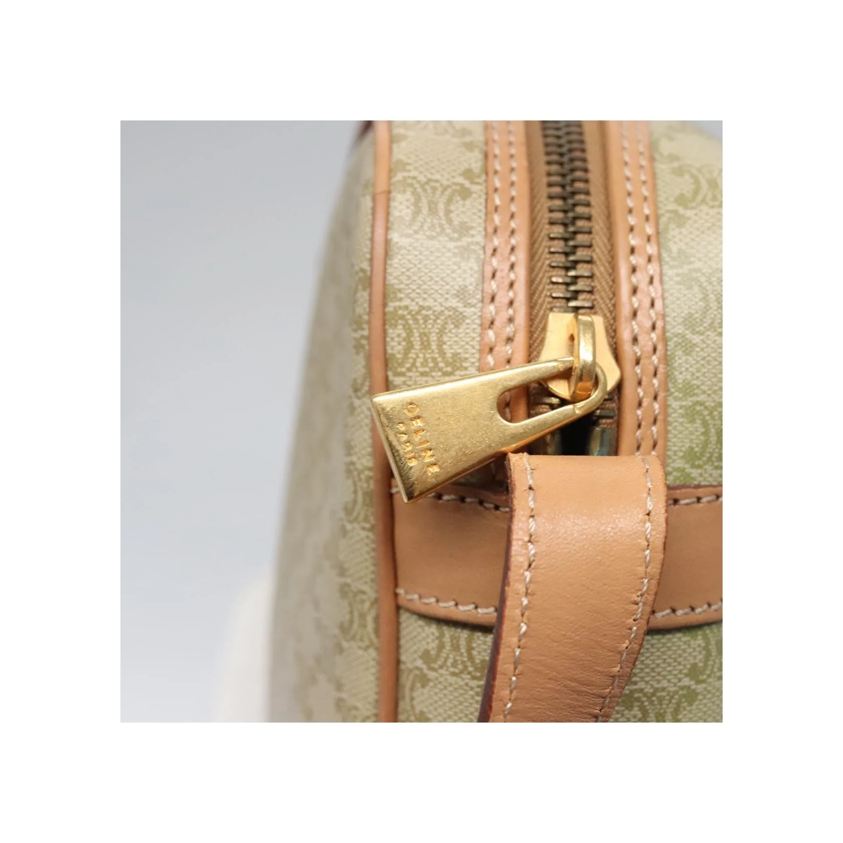 Sac À Bandoulière Celine Vintage Macadam - Beige - Image 12