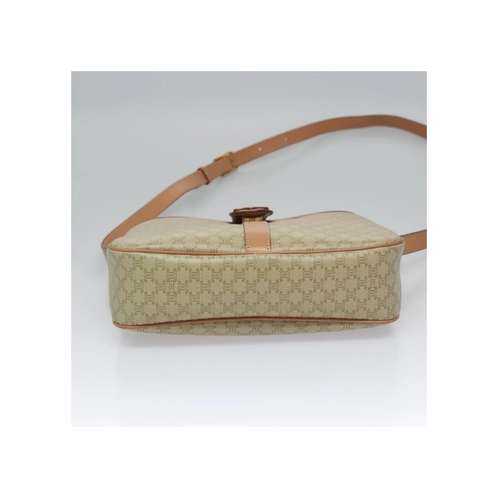 Sac À Bandoulière Celine Vintage Macadam - Beige - Image 14