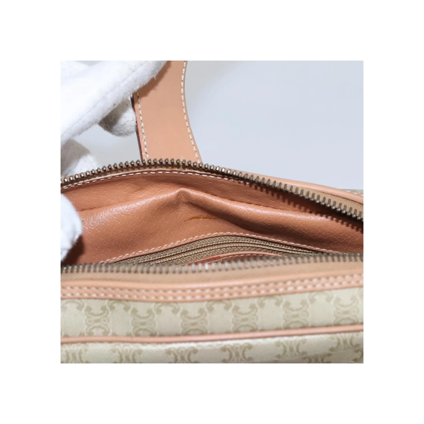 Sac À Bandoulière Celine Vintage Macadam - Beige - Image 16