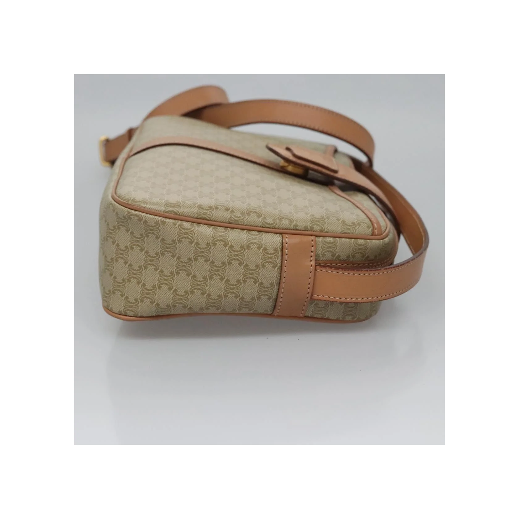 Sac À Bandoulière Celine Vintage Macadam - Beige - Image 3