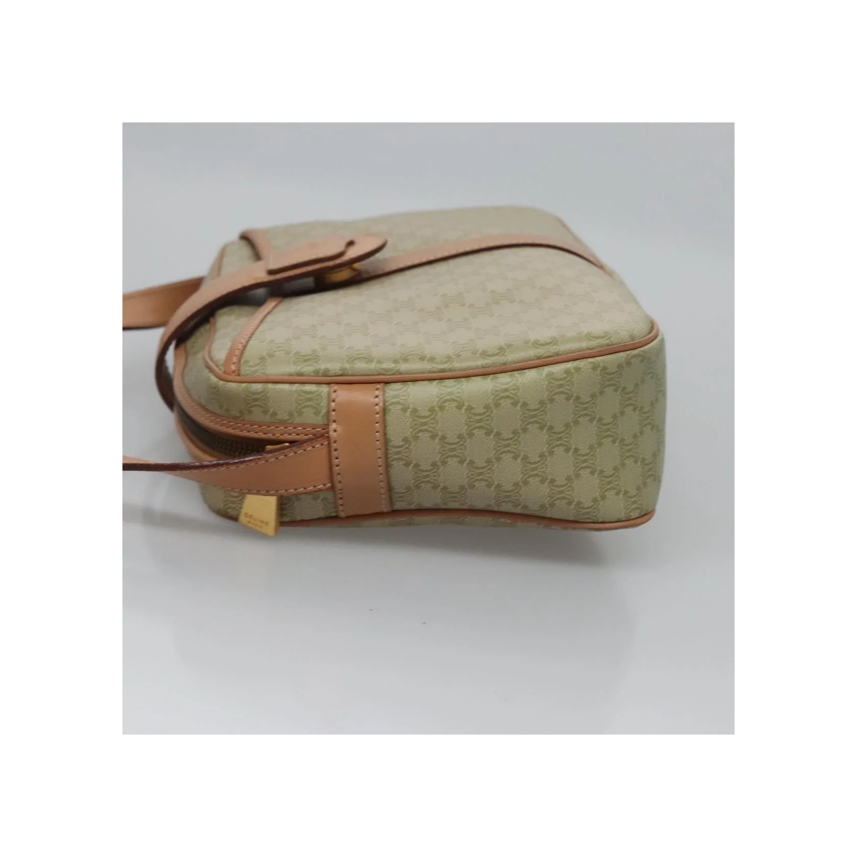 Sac À Bandoulière Celine Vintage Macadam - Beige - Image 4