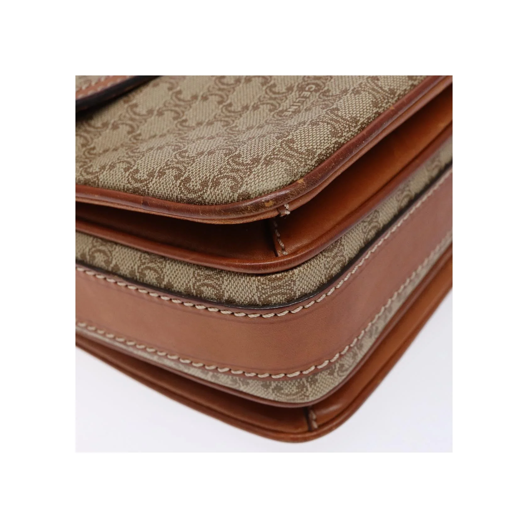 Sac À Bandoulière Celine Vintage Macadam - Beige - Image 10