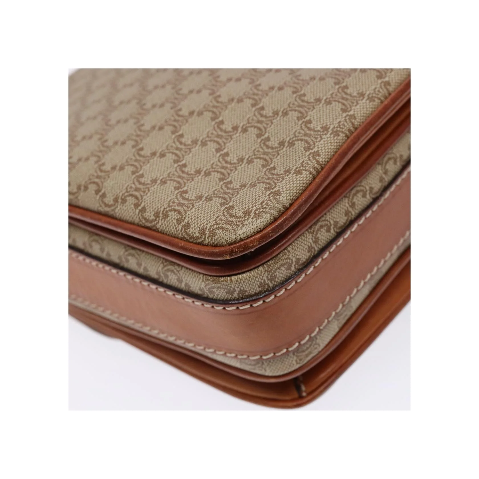 Sac À Bandoulière Celine Vintage Macadam - Beige - Image 12