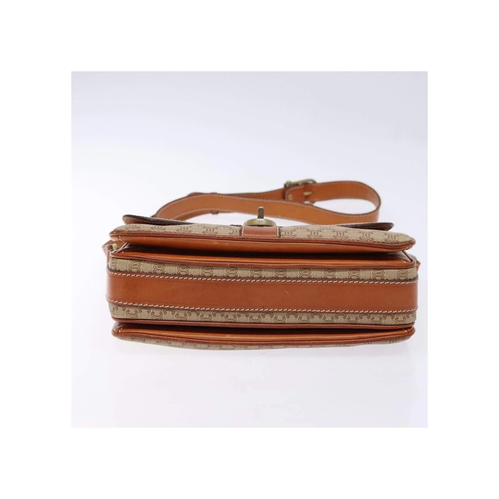 Sac À Bandoulière Celine Vintage Macadam - Beige - Image 15