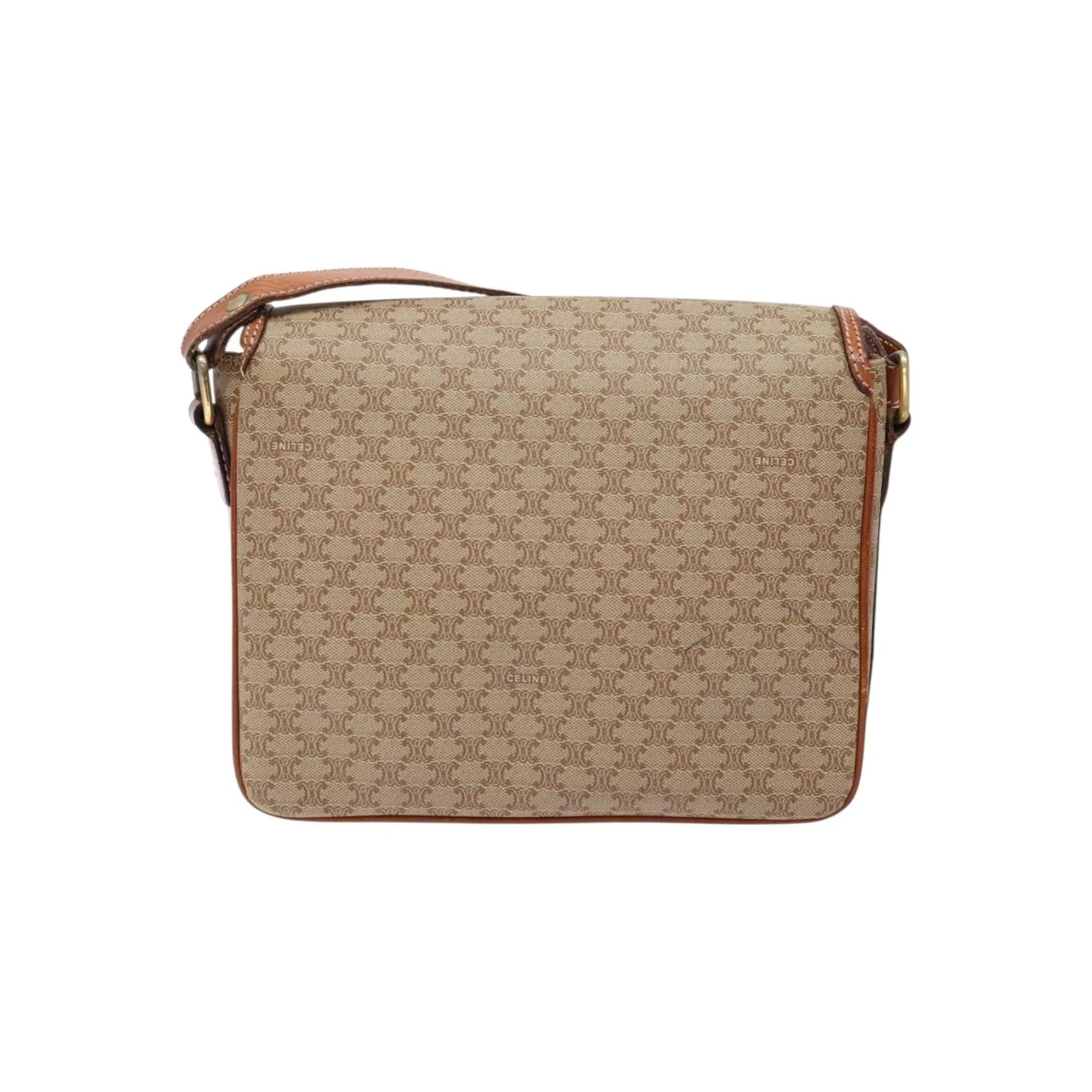 Sac À Bandoulière Celine Vintage Macadam - Beige - Image 2