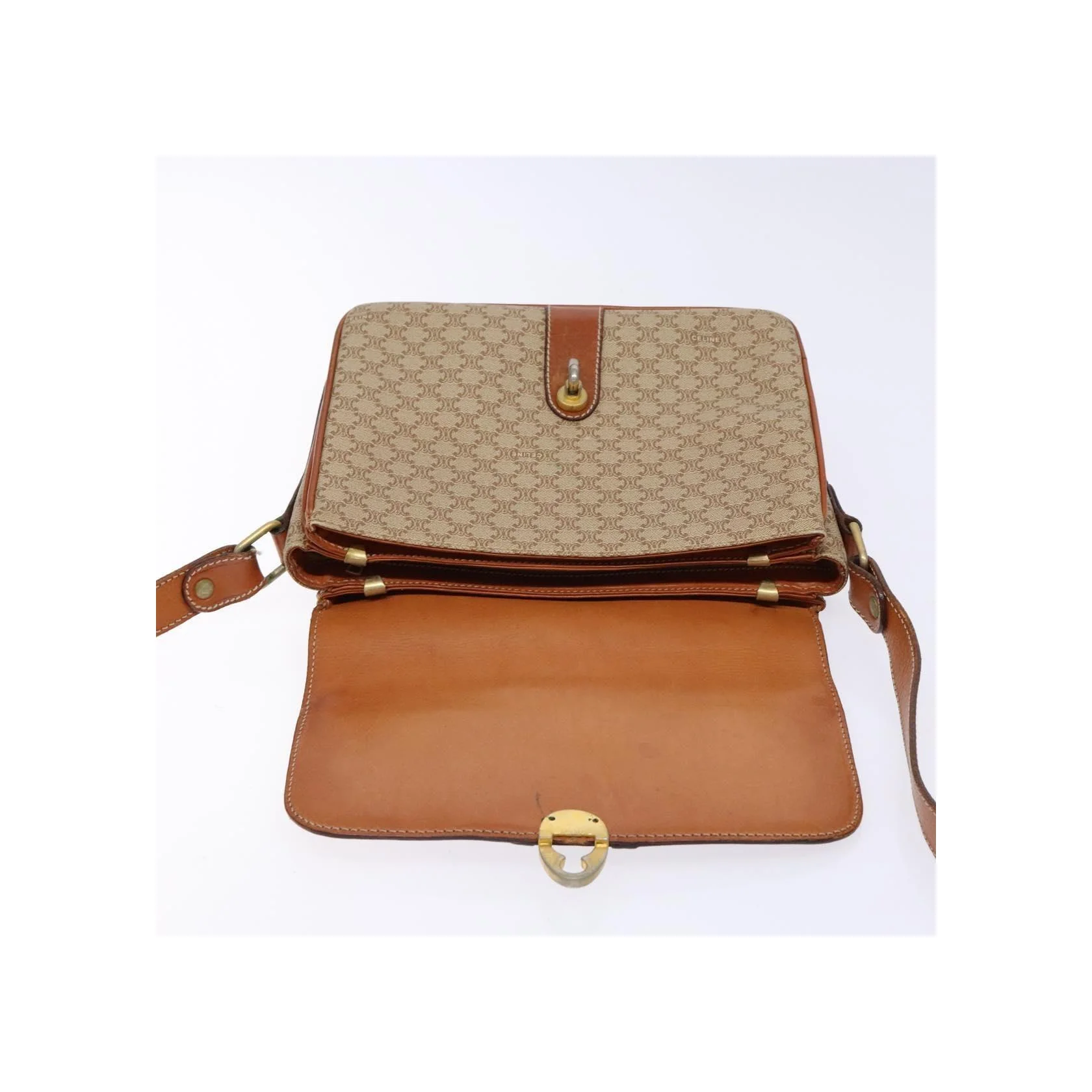 Sac À Bandoulière Celine Vintage Macadam - Beige - Image 21