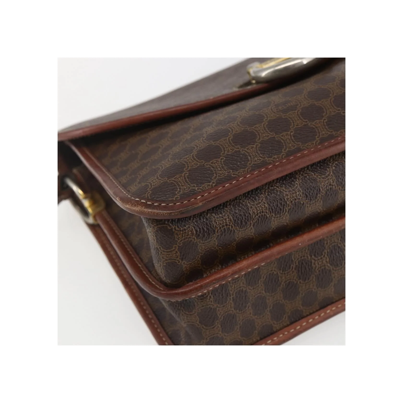 Sac À Bandoulière Celine Vintage Macadam - Brown - Image 10