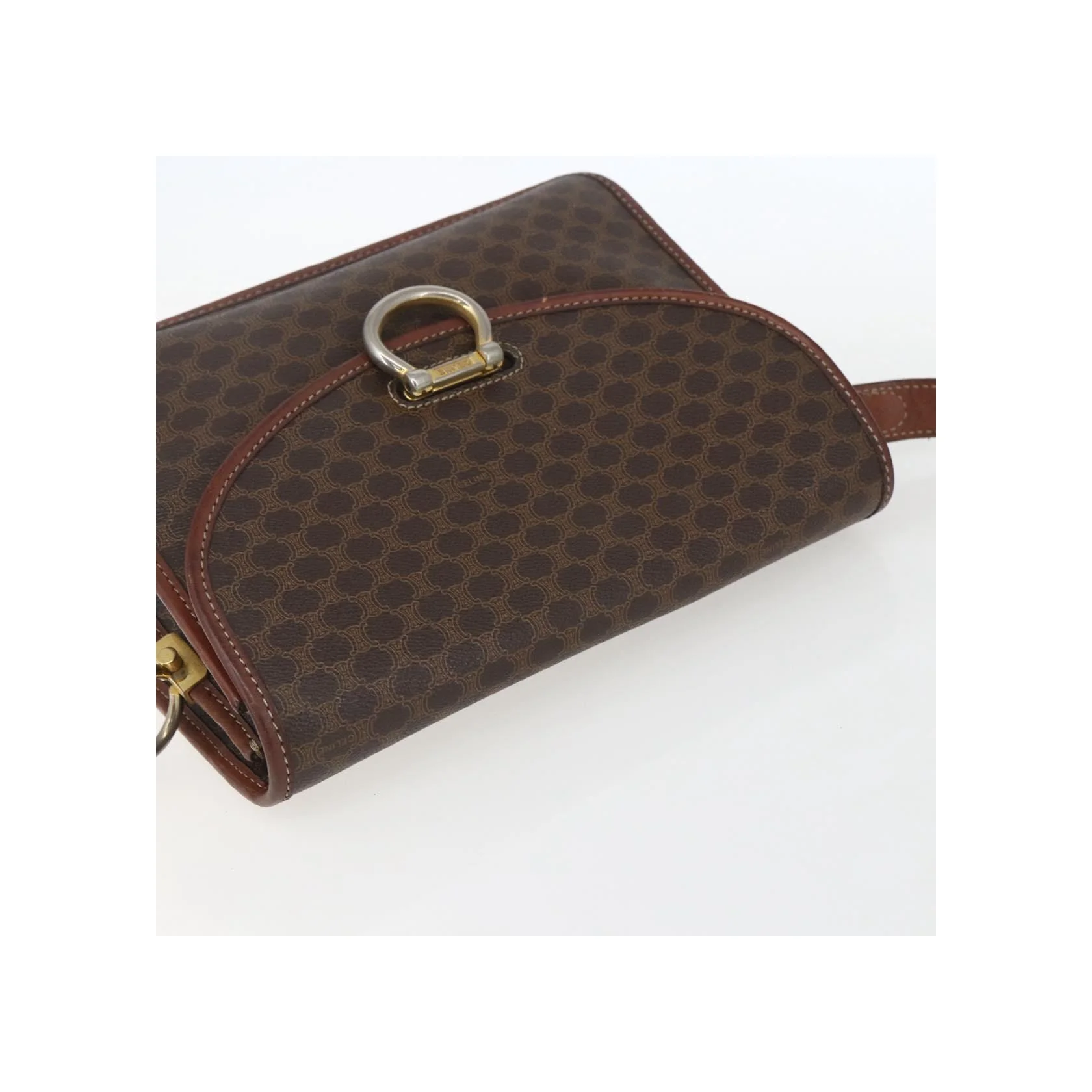 Sac À Bandoulière Celine Vintage Macadam - Brown - Image 16