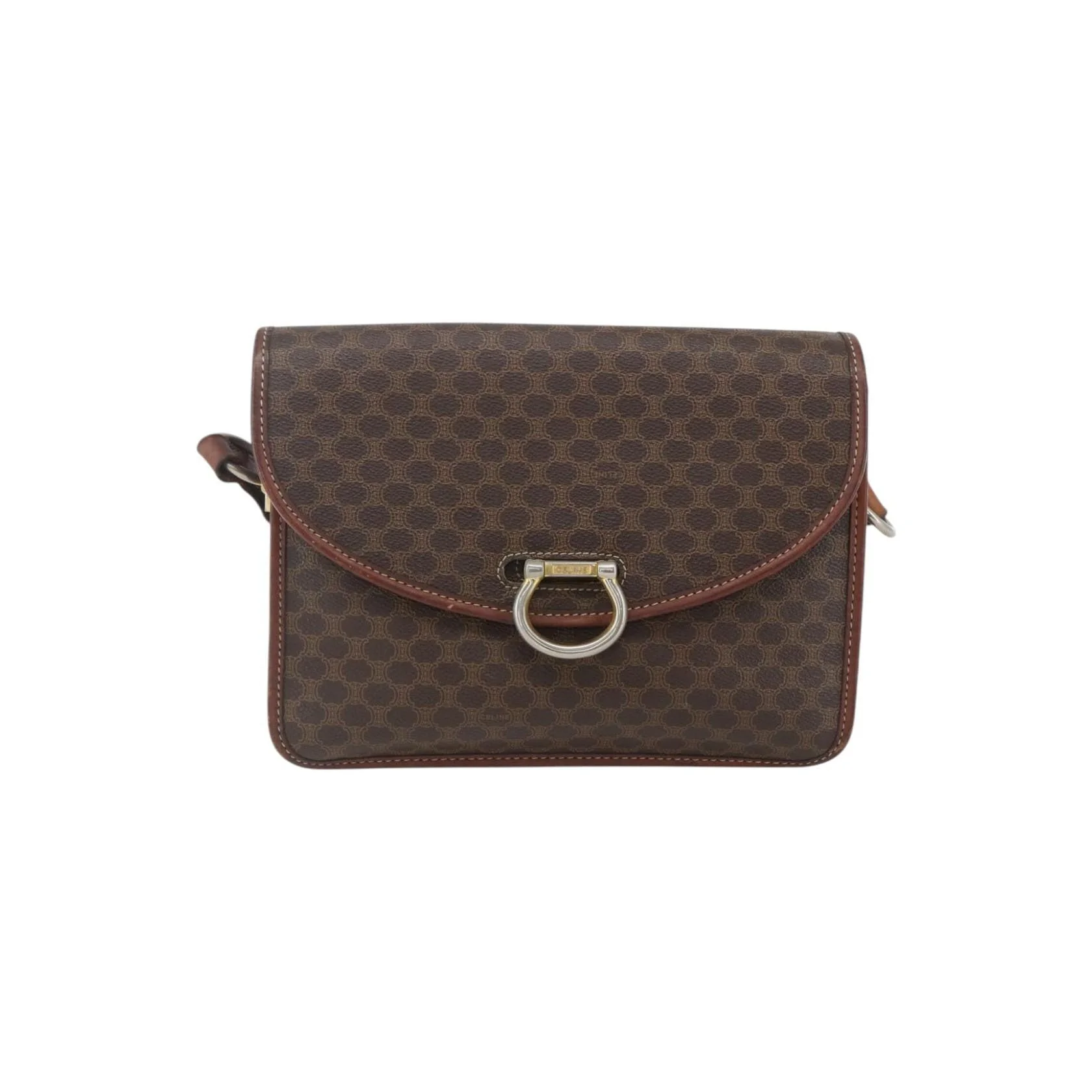 Sac À Bandoulière Celine Vintage Macadam - Brown - Image 19