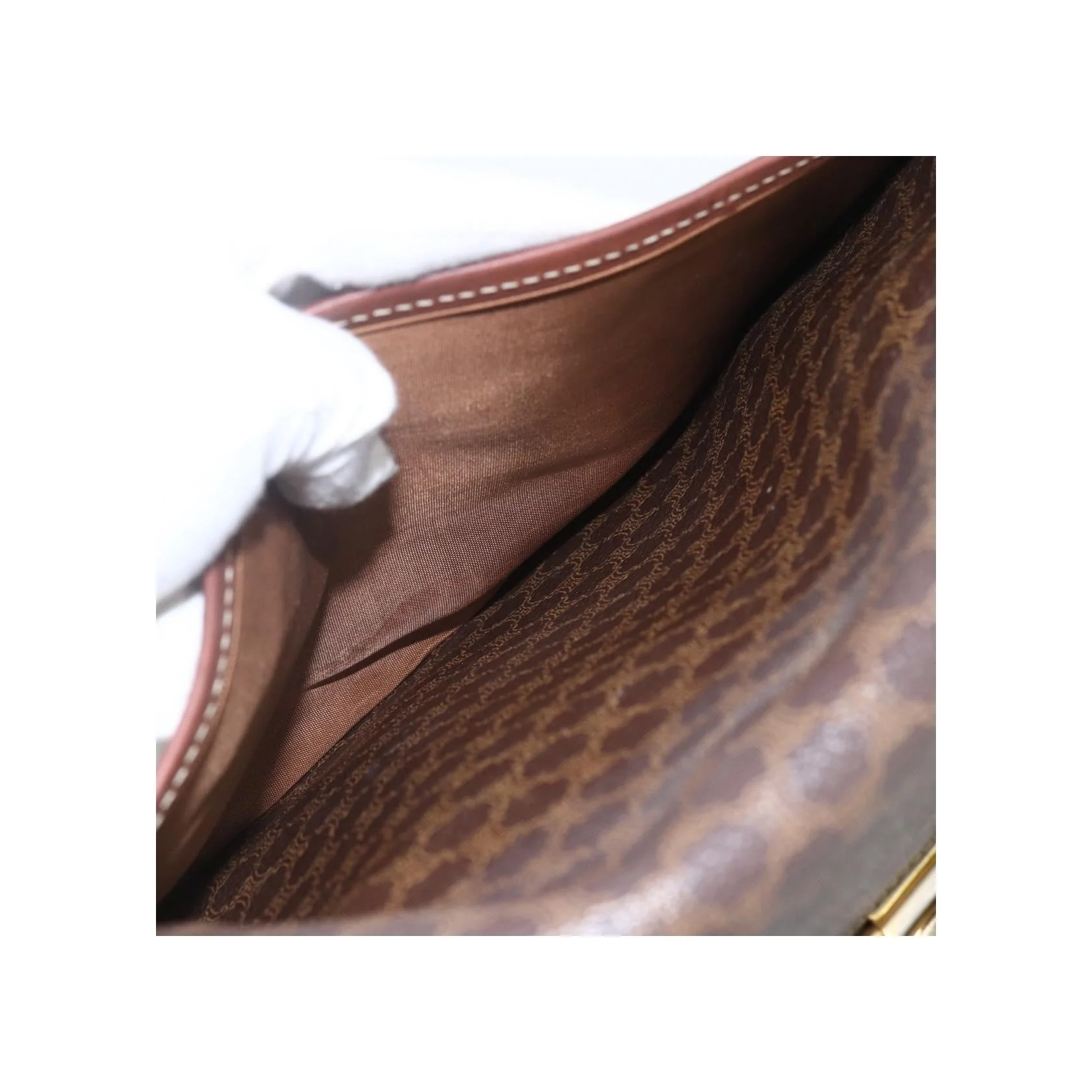 Sac À Bandoulière Celine Vintage Macadam - Brown - Image 24