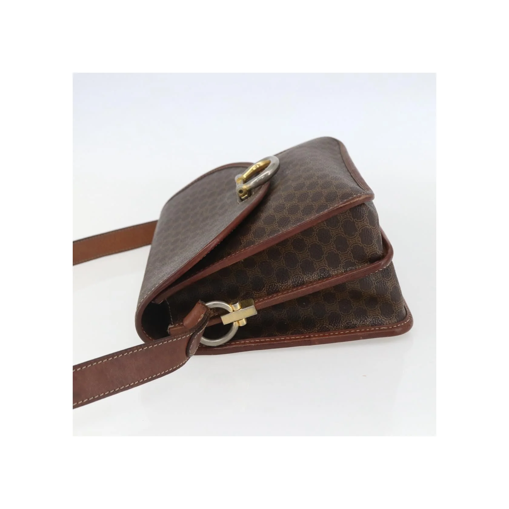 Sac À Bandoulière Celine Vintage Macadam - Brown - Image 3
