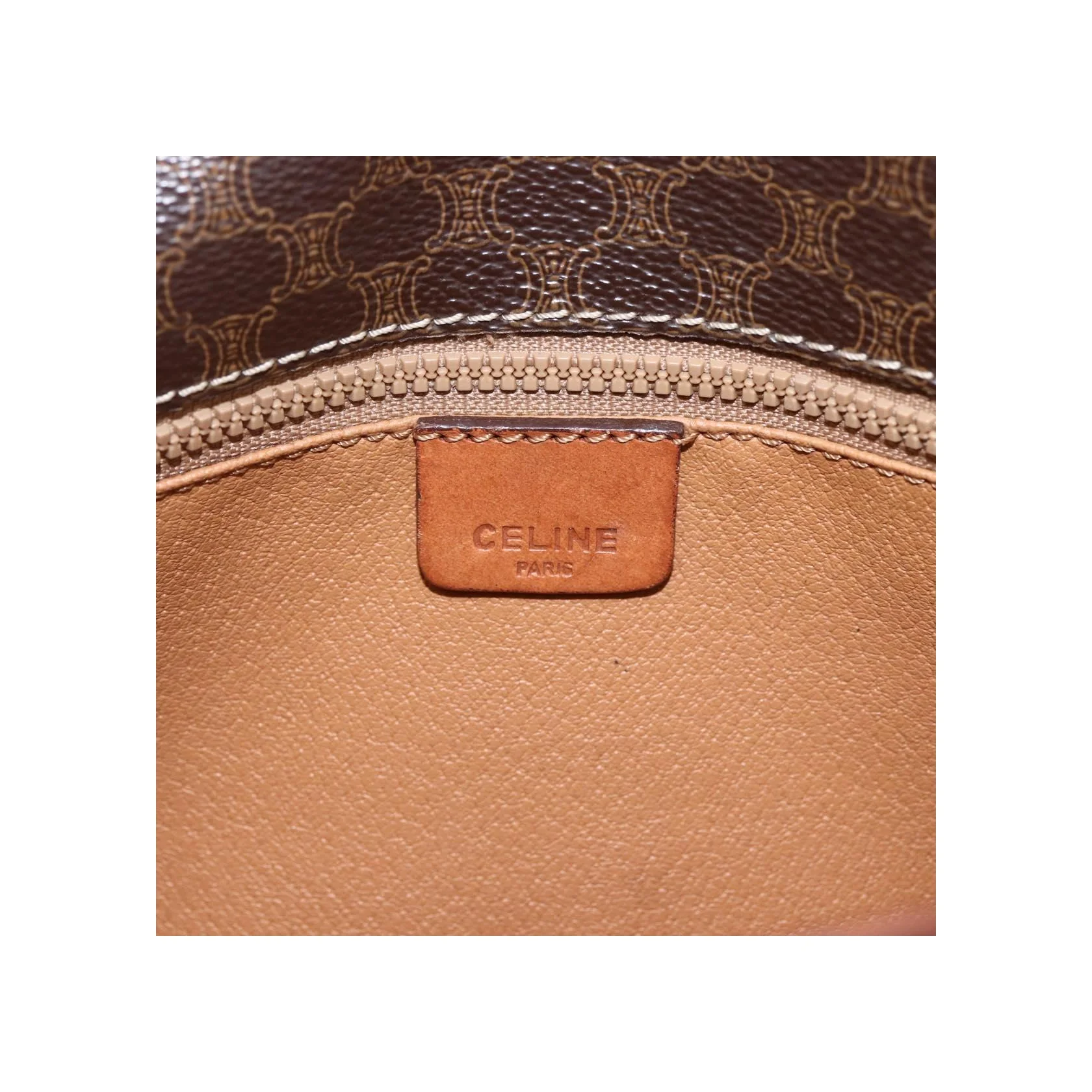 Sac À Bandoulière Celine Vintage Macadam - Brown - Image 6