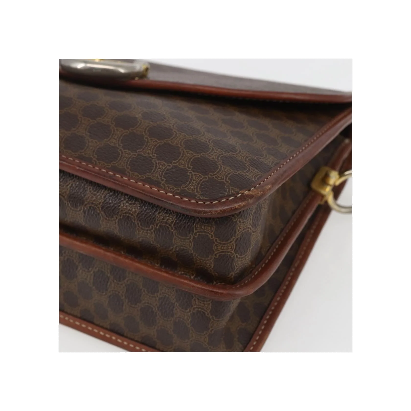 Sac À Bandoulière Celine Vintage Macadam - Brown - Image 9