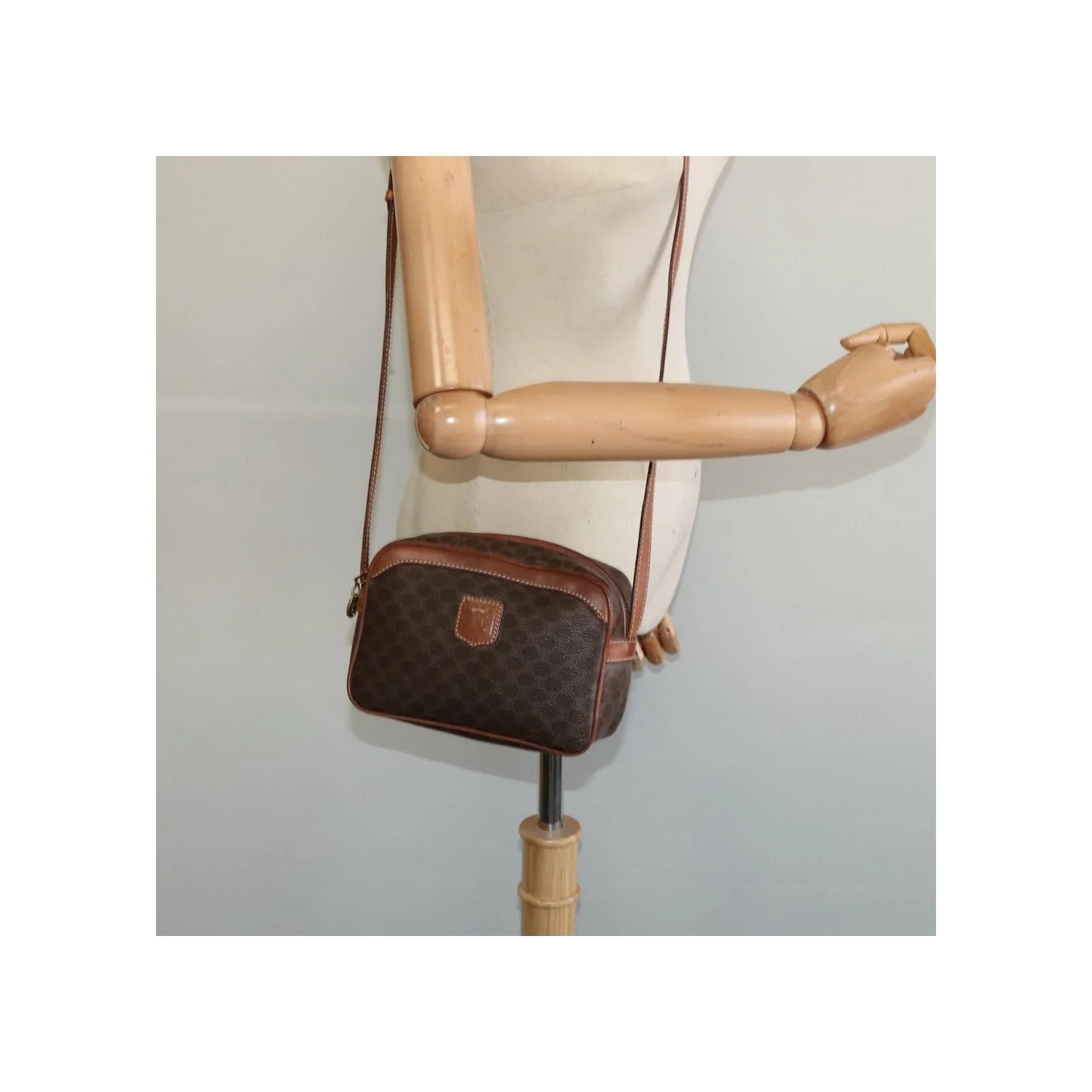 Sac À Bandoulière Celine Vintage Macadam - Brown - Image 13
