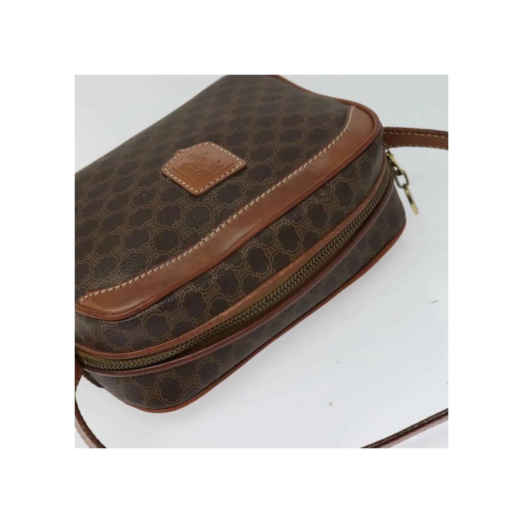 Sac À Bandoulière Celine Vintage Macadam - Brown - Image 15