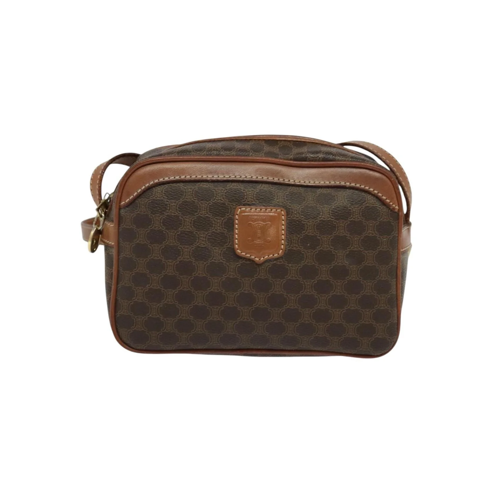 Sac À Bandoulière Celine Vintage Macadam - Brown - Image 18