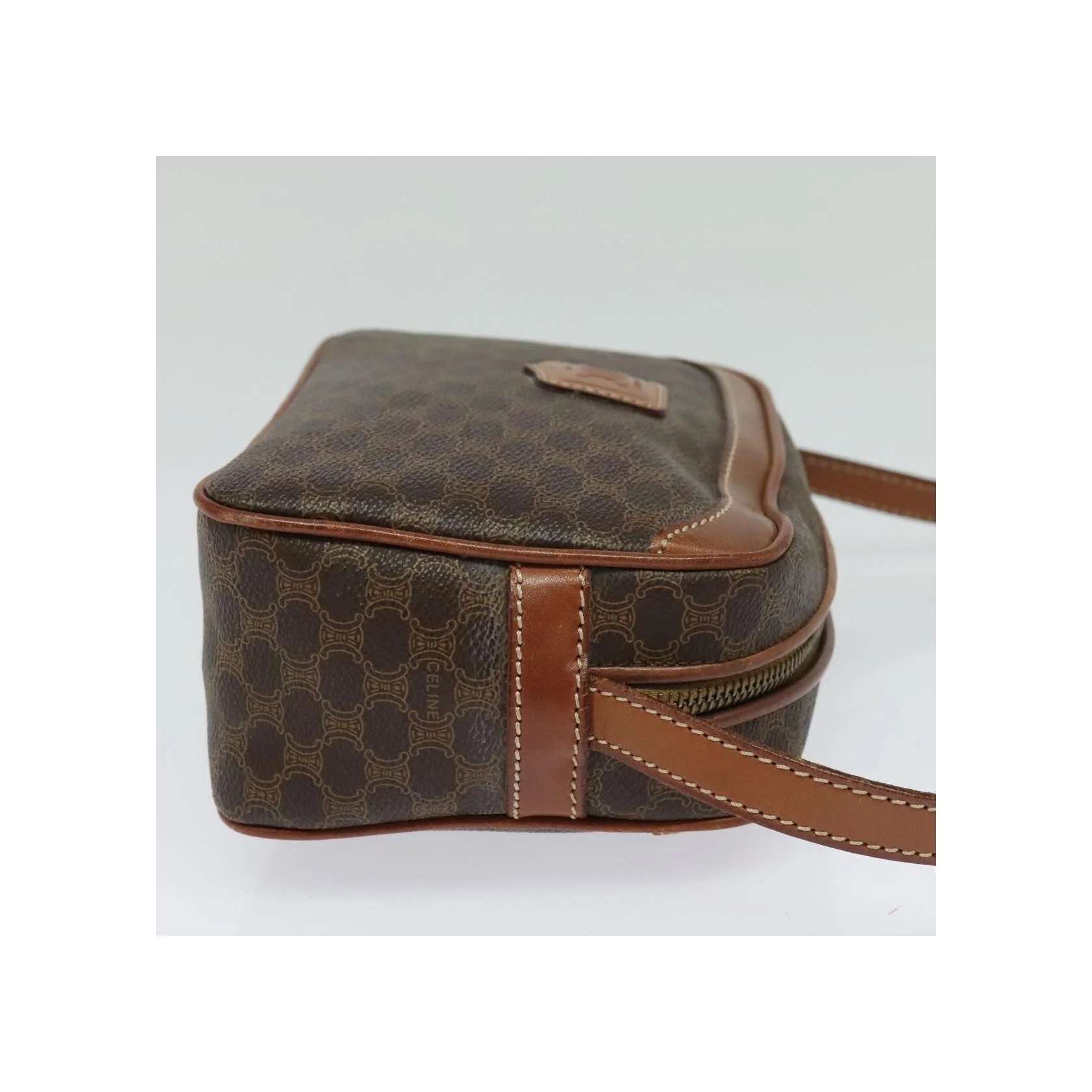 Sac À Bandoulière Celine Vintage Macadam - Brown - Image 4