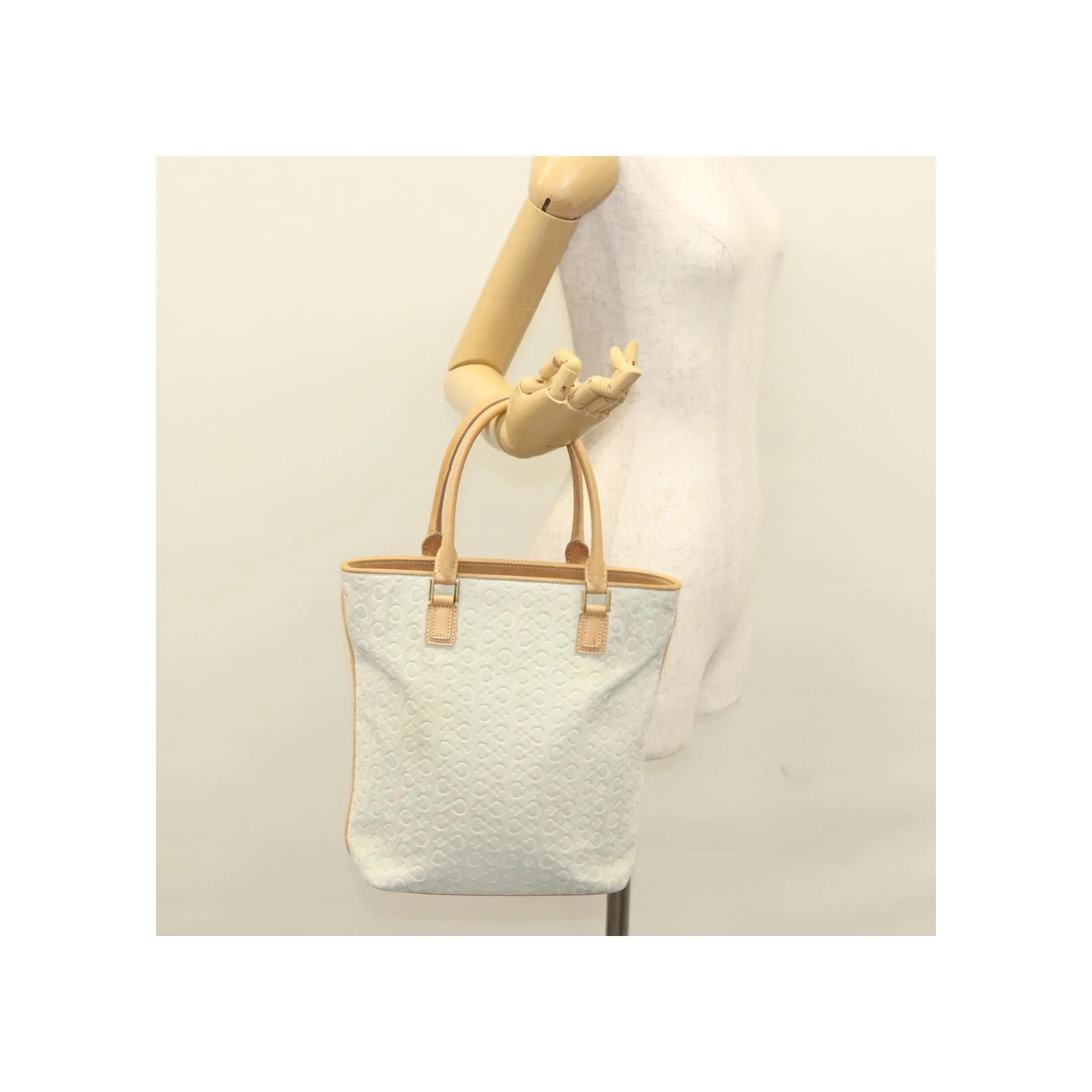 Tote Bag Celine Vintage Macadam - White - Image 15