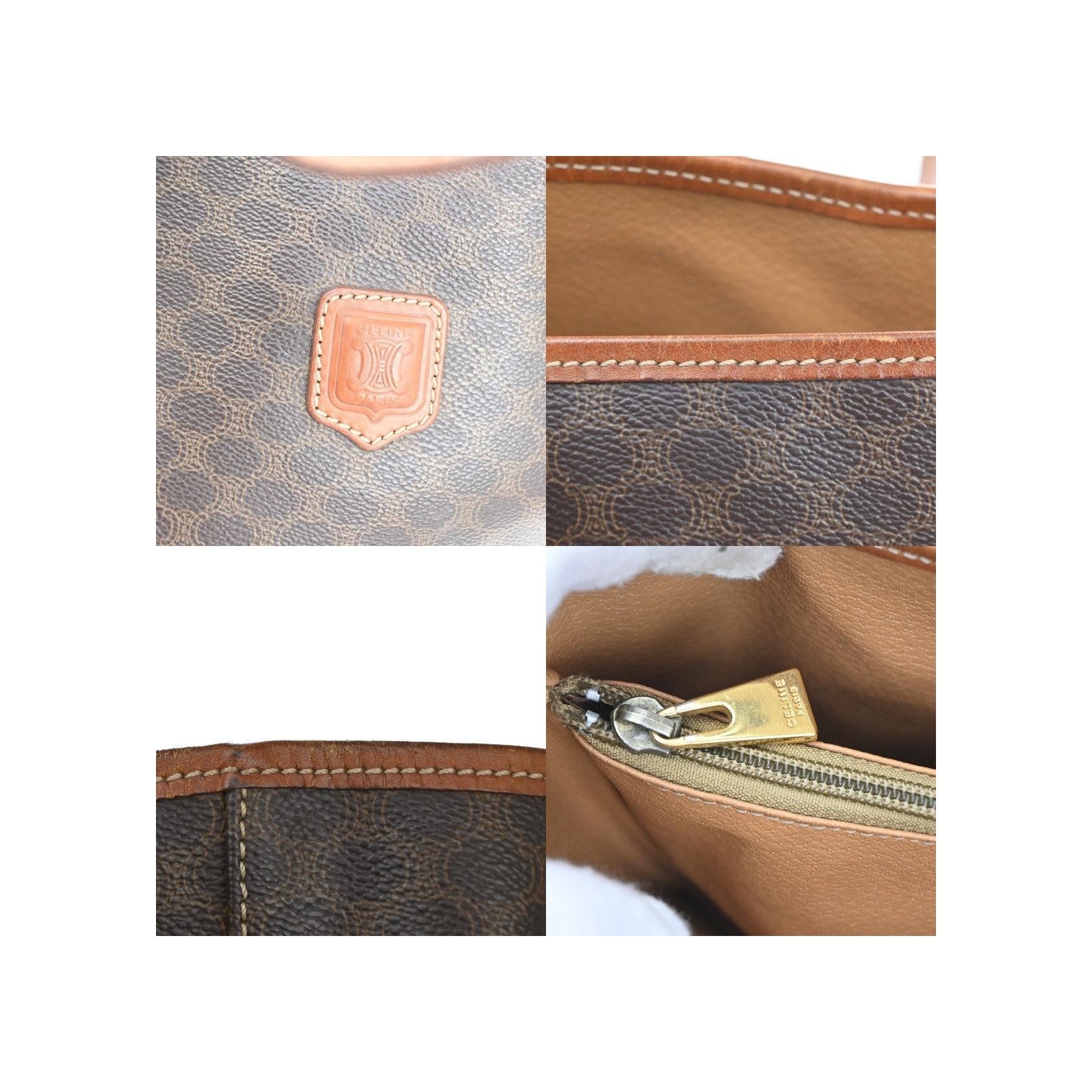 Tote Bag Celine Vintage Macadam - Brown - Image 12