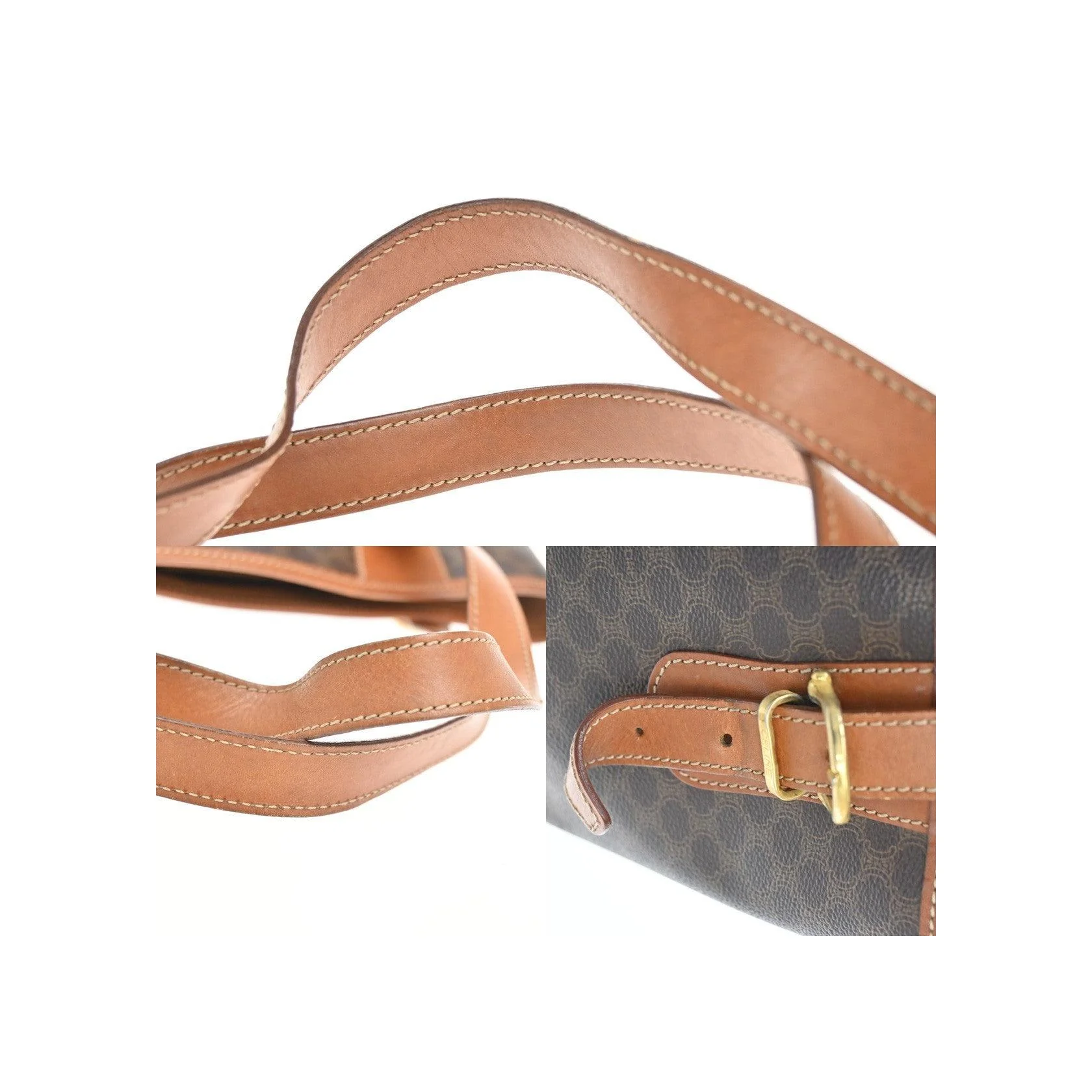 Tote Bag Celine Vintage Macadam - Brown - Image 11