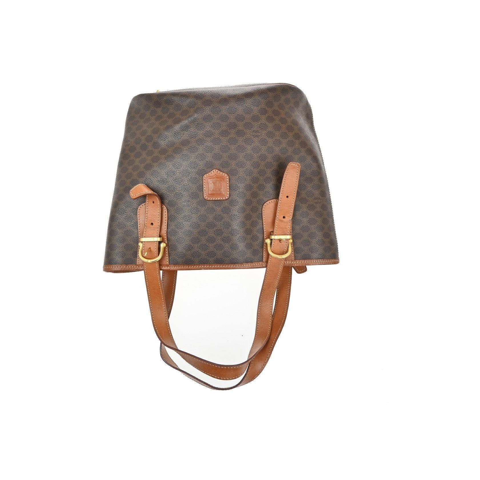 Tote Bag Celine Vintage Macadam - Brown - Image 8