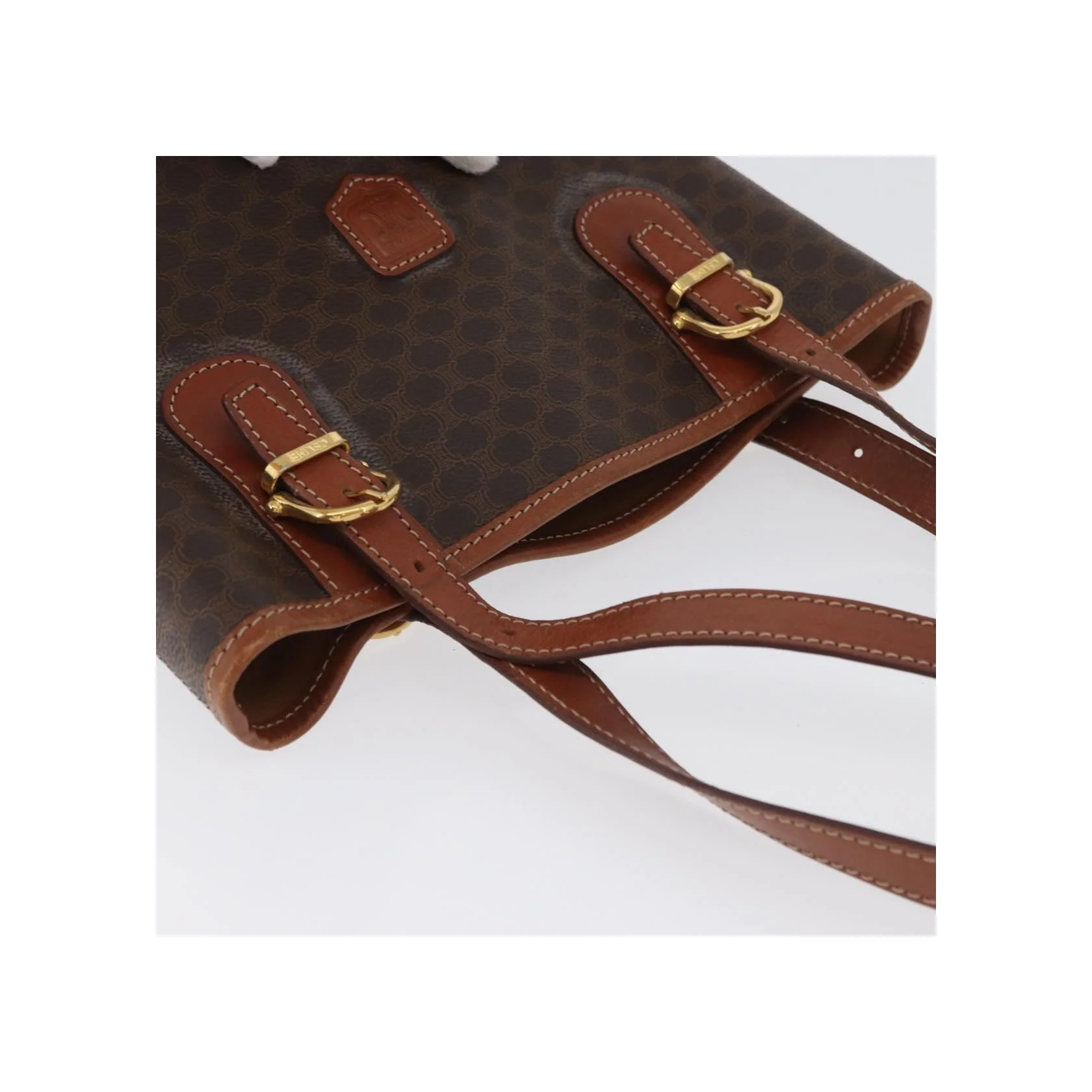Tote Bag Celine Vintage Macadam - Brown - Image 12