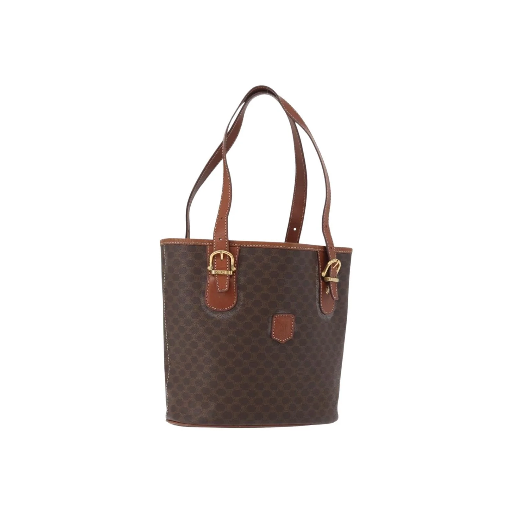 Tote Bag Celine Vintage Macadam - Brown - Image 13