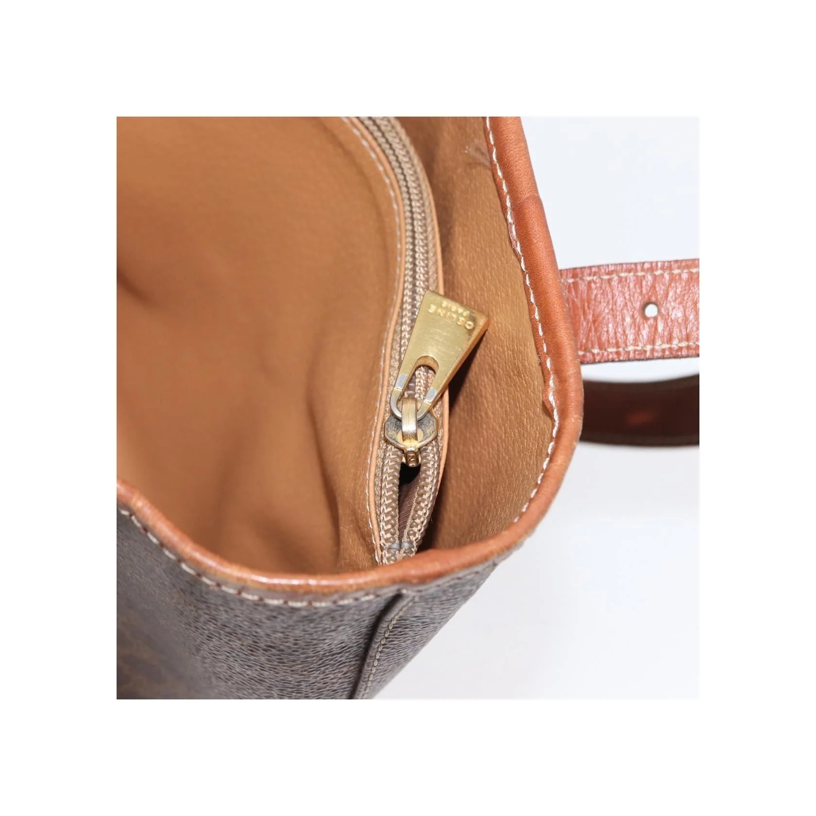 Tote Bag Celine Vintage Macadam - Brown - Image 23