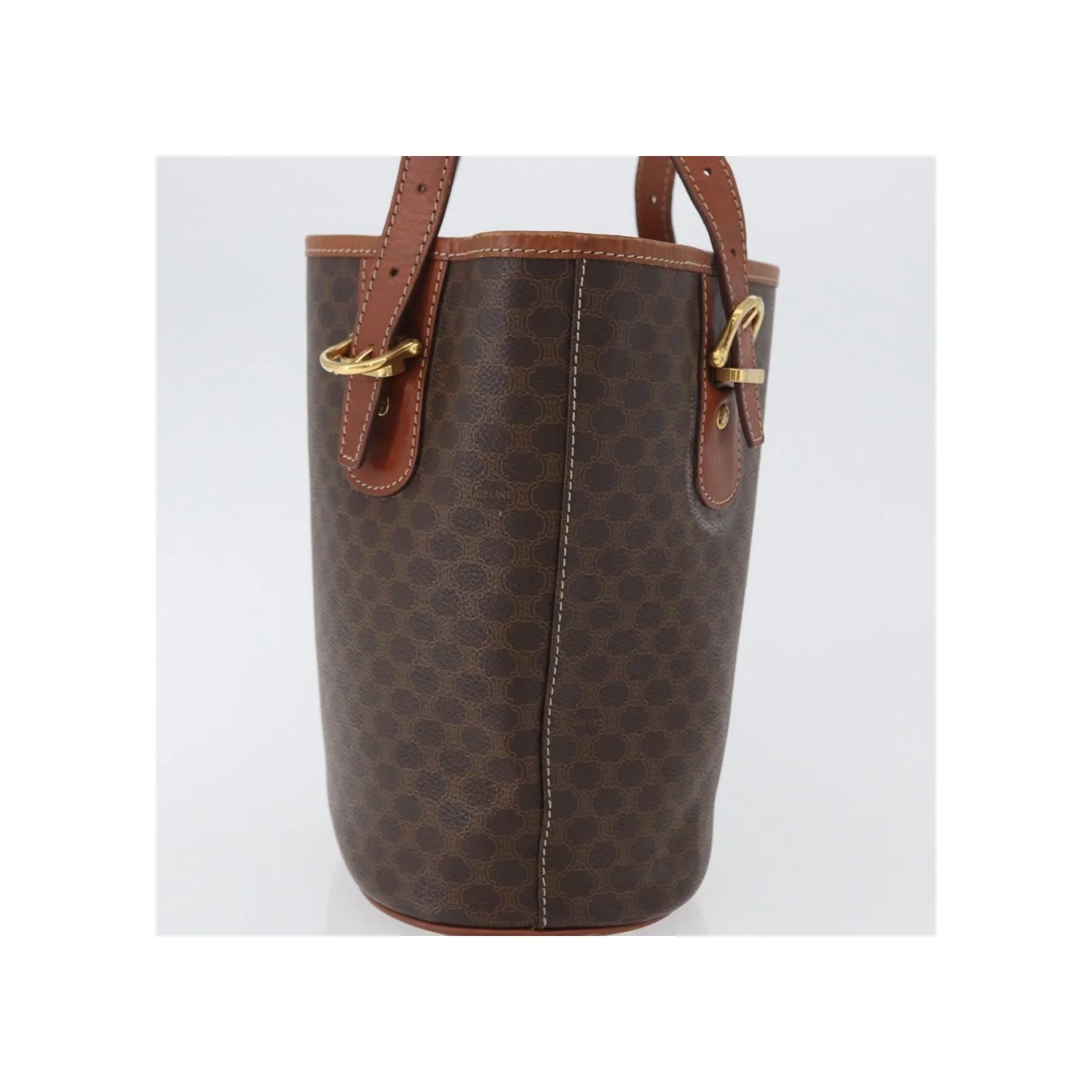 Tote Bag Celine Vintage Macadam - Brown - Image 4