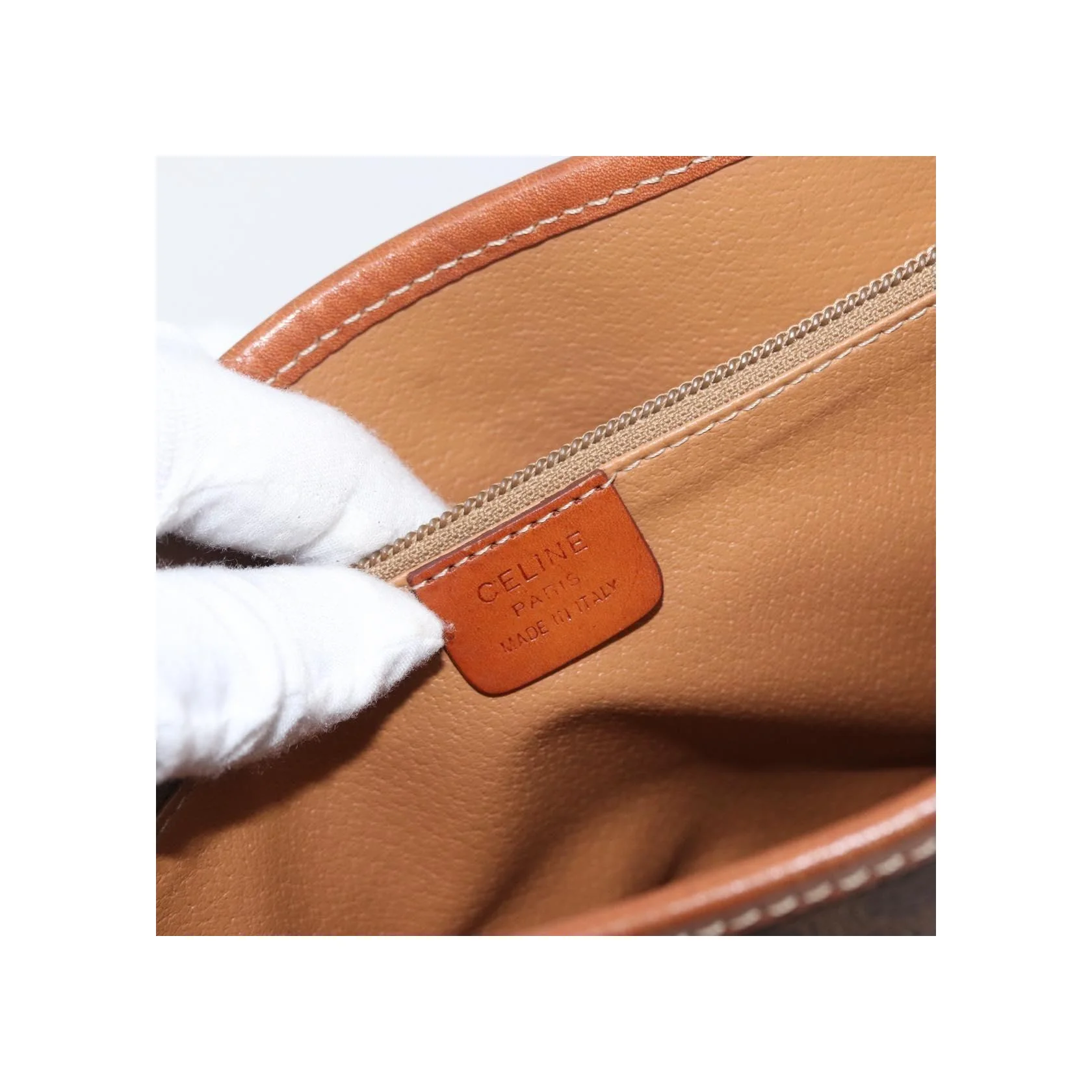Tote Bag Celine Vintage Macadam - Brown - Image 6