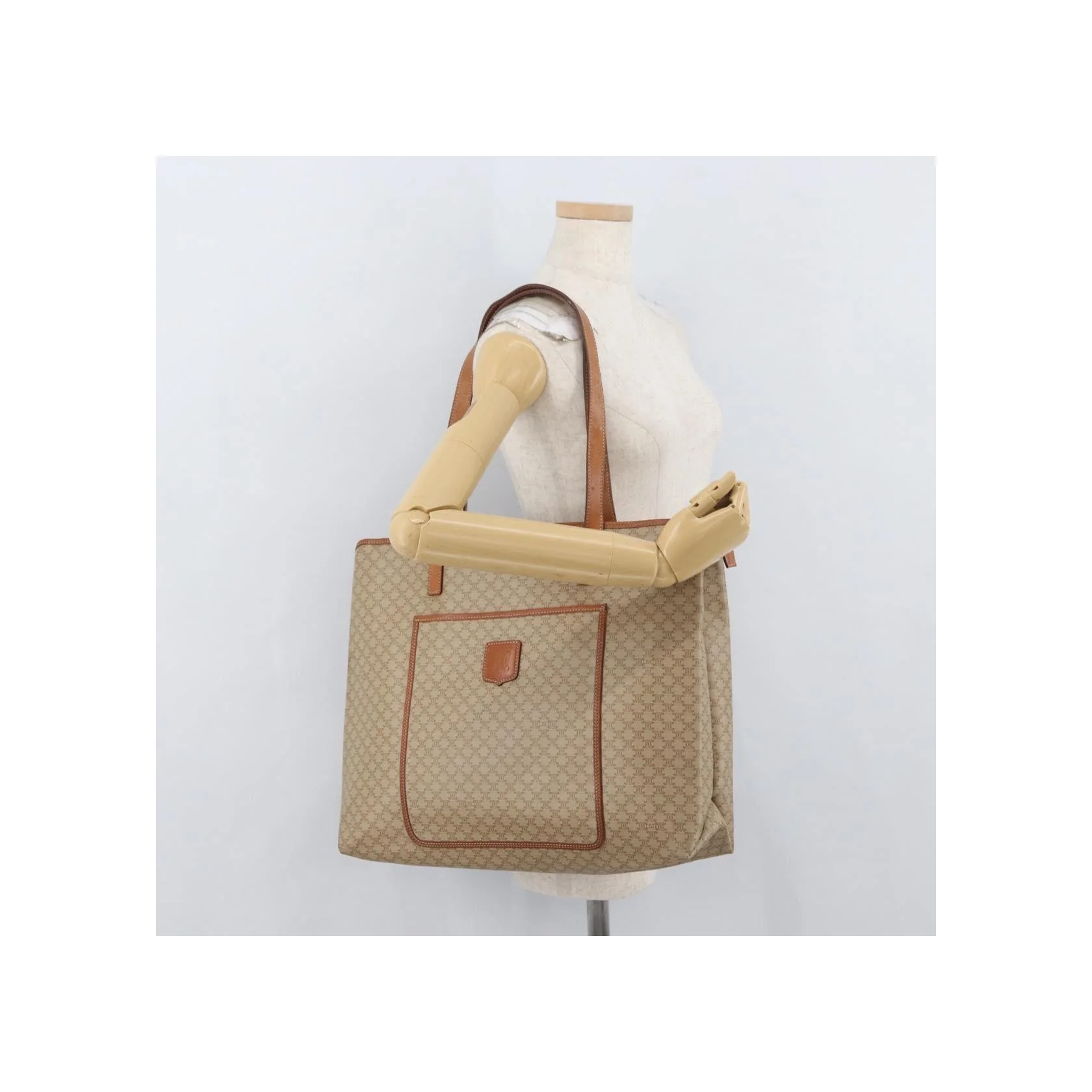 Tote Bag Celine Vintage Macadam - Beige - Image 14