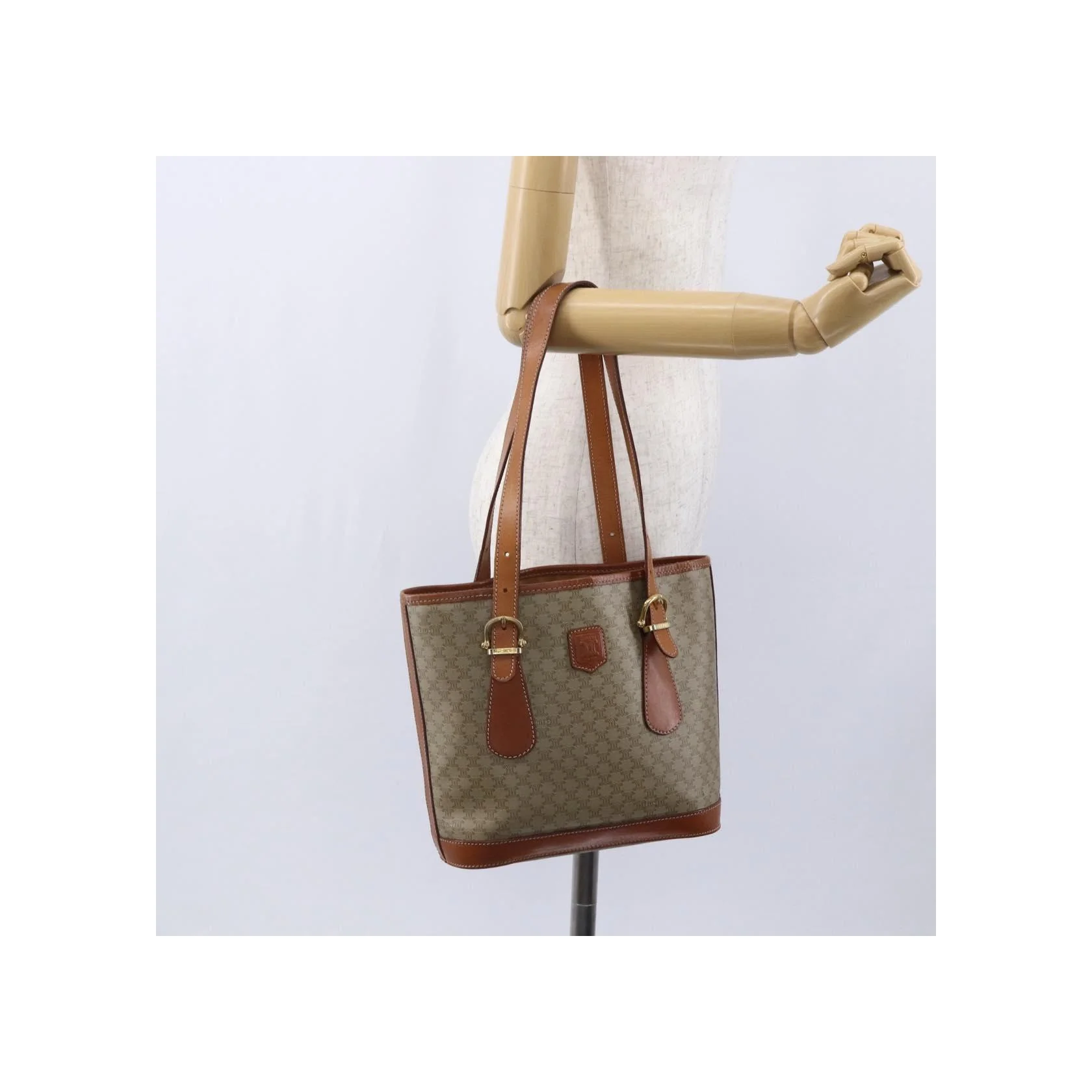 Tote Bag Celine Vintage Macadam - Beige - Image 14