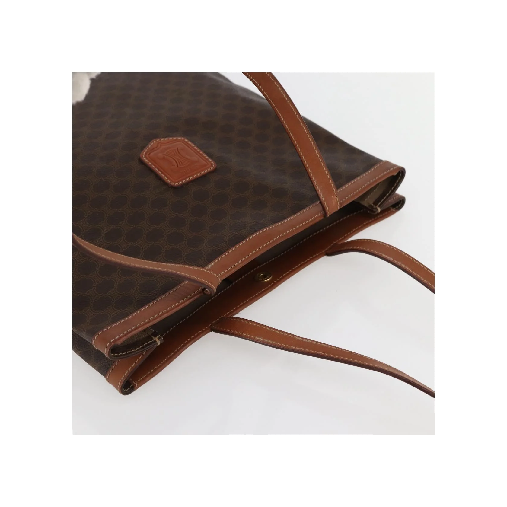Tote Bag Celine Vintage Macadam - Brown - Image 15