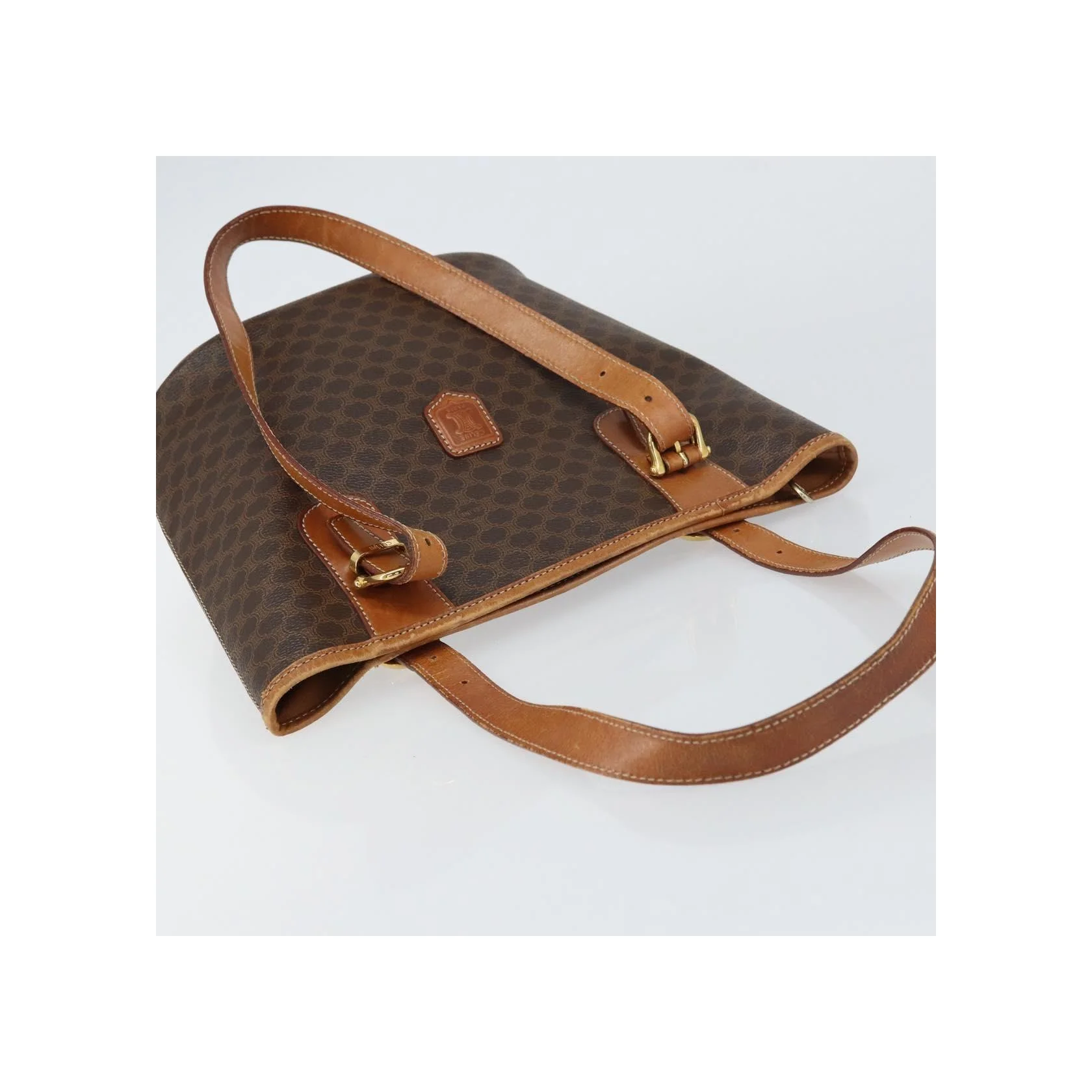 Tote Bag Celine Vintage Macadam - Brown - Image 13