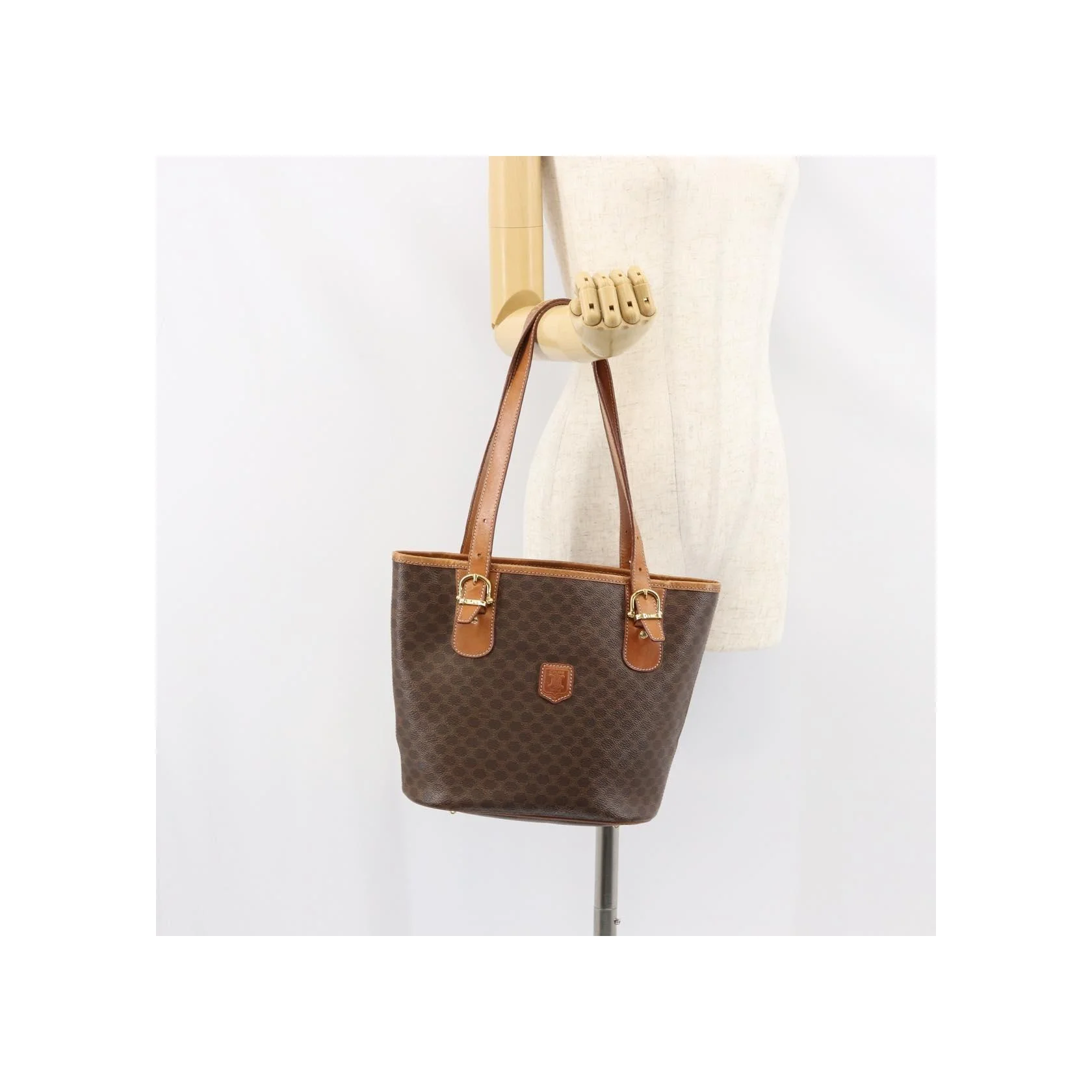 Tote Bag Celine Vintage Macadam - Brown - Image 24