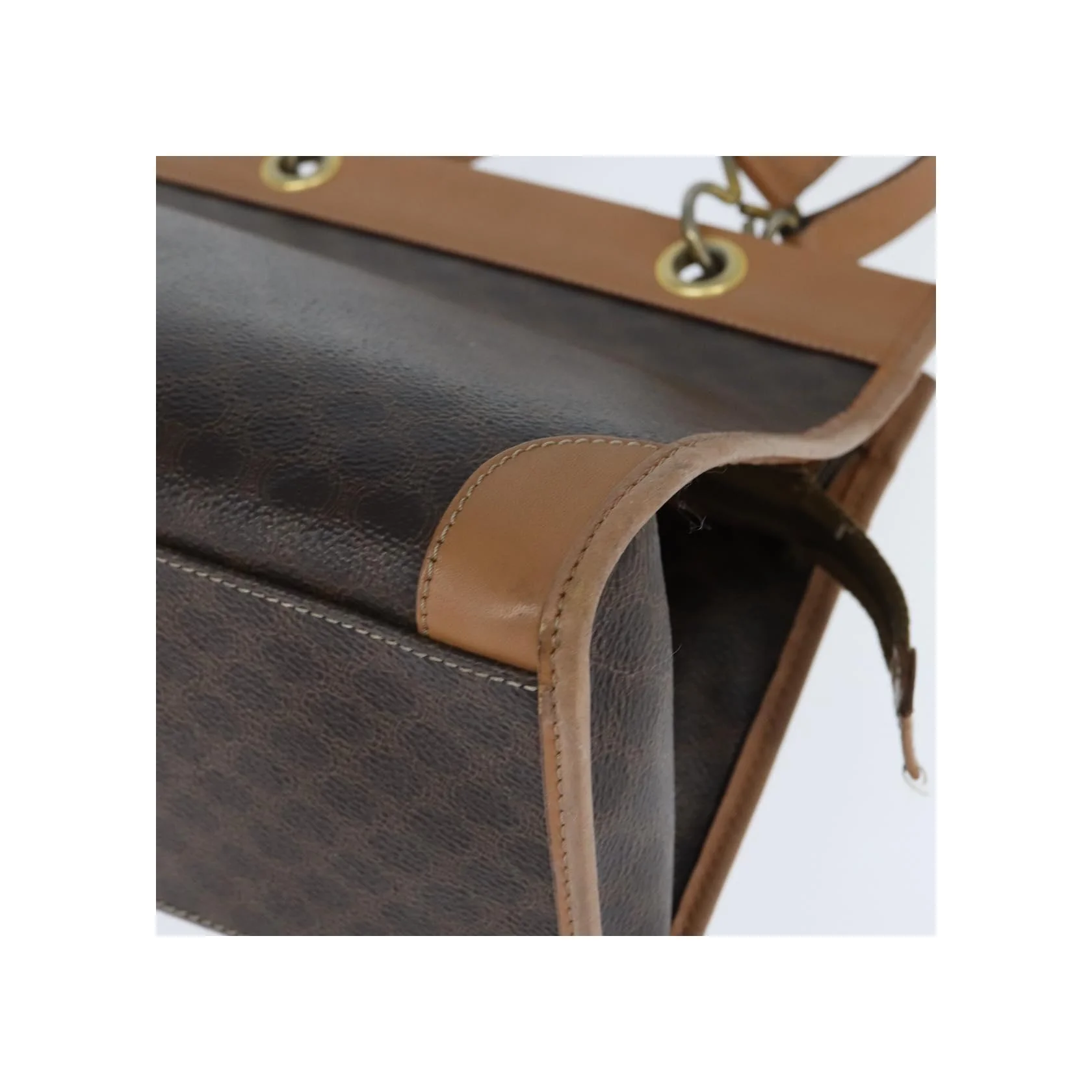 Tote Bag Celine Vintage Macadam - Brown - Image 11