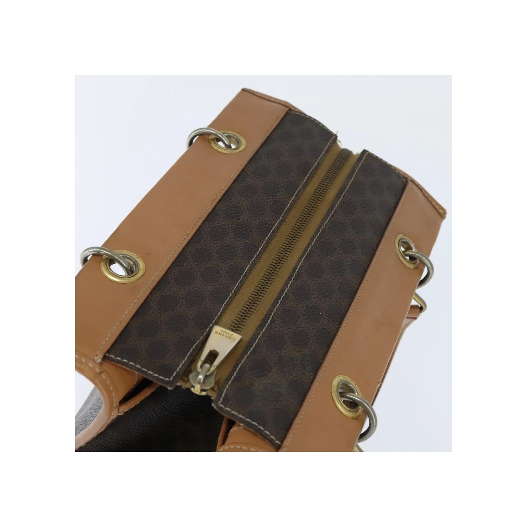 Tote Bag Celine Vintage Macadam - Brown - Image 12