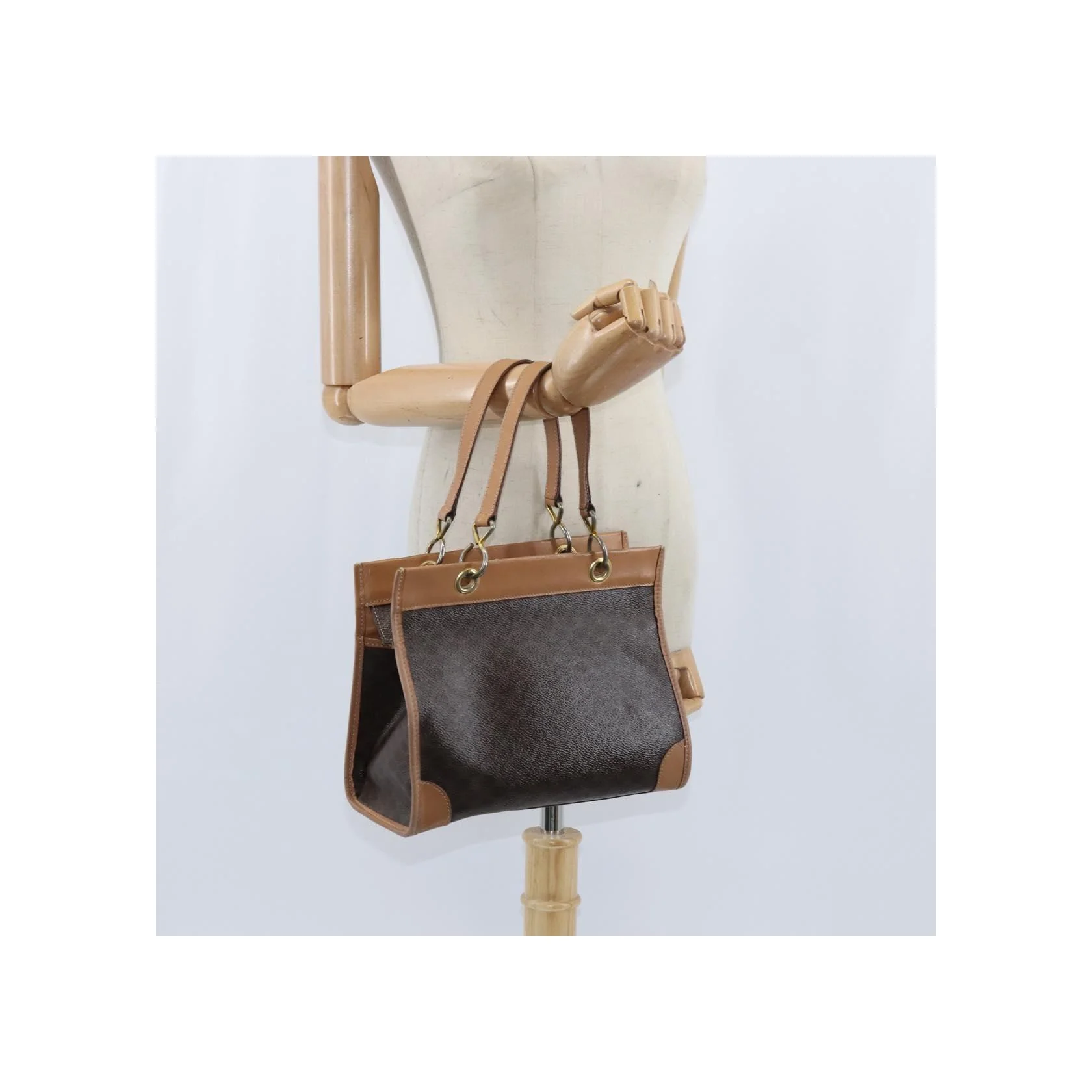 Tote Bag Celine Vintage Macadam - Brown - Image 13