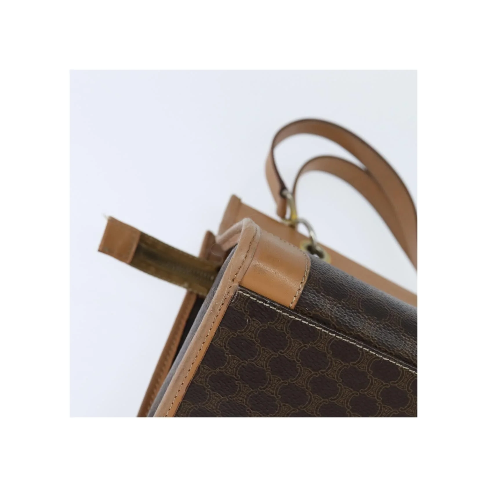 Tote Bag Celine Vintage Macadam - Brown - Image 8