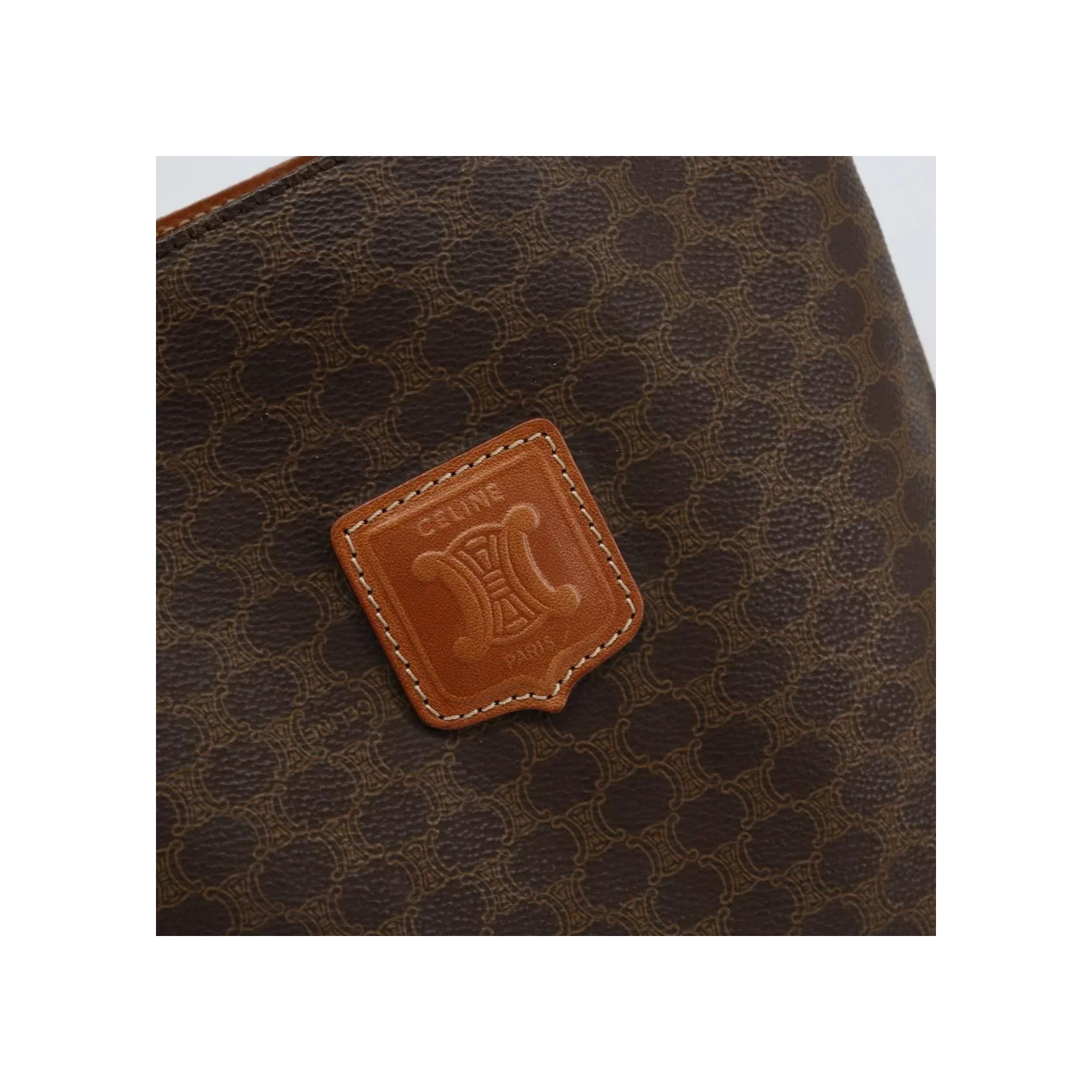 Tote Bag Celine Vintage Macadam - Brown - Image 12