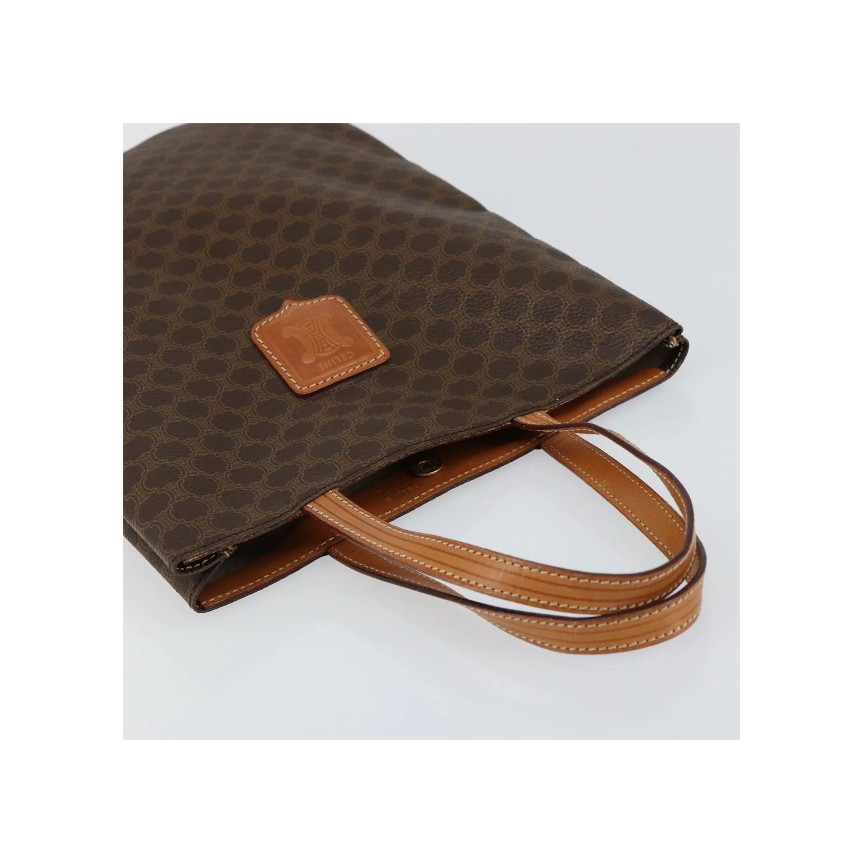 Tote Bag Celine Vintage Macadam - Brown - Image 15