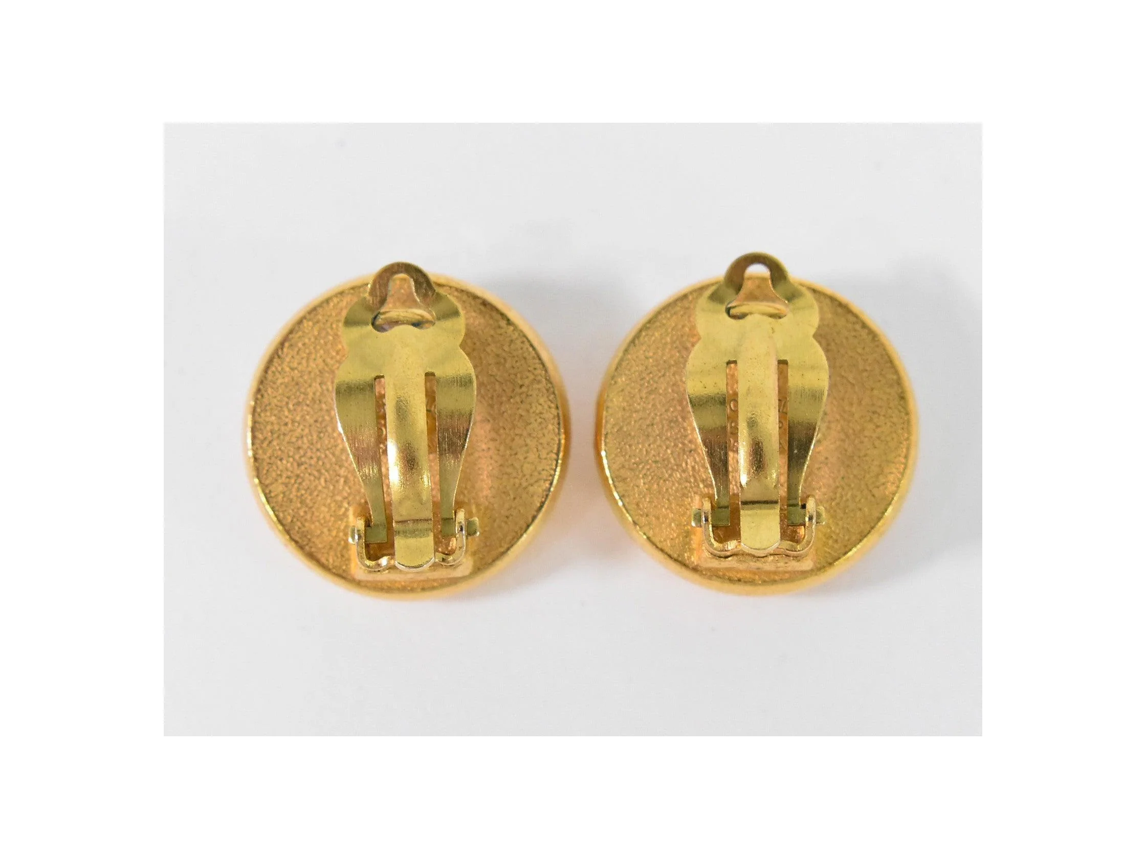 Boucles D'Oreilles Créoles Clip Chanel Cc - Gold - Image 2