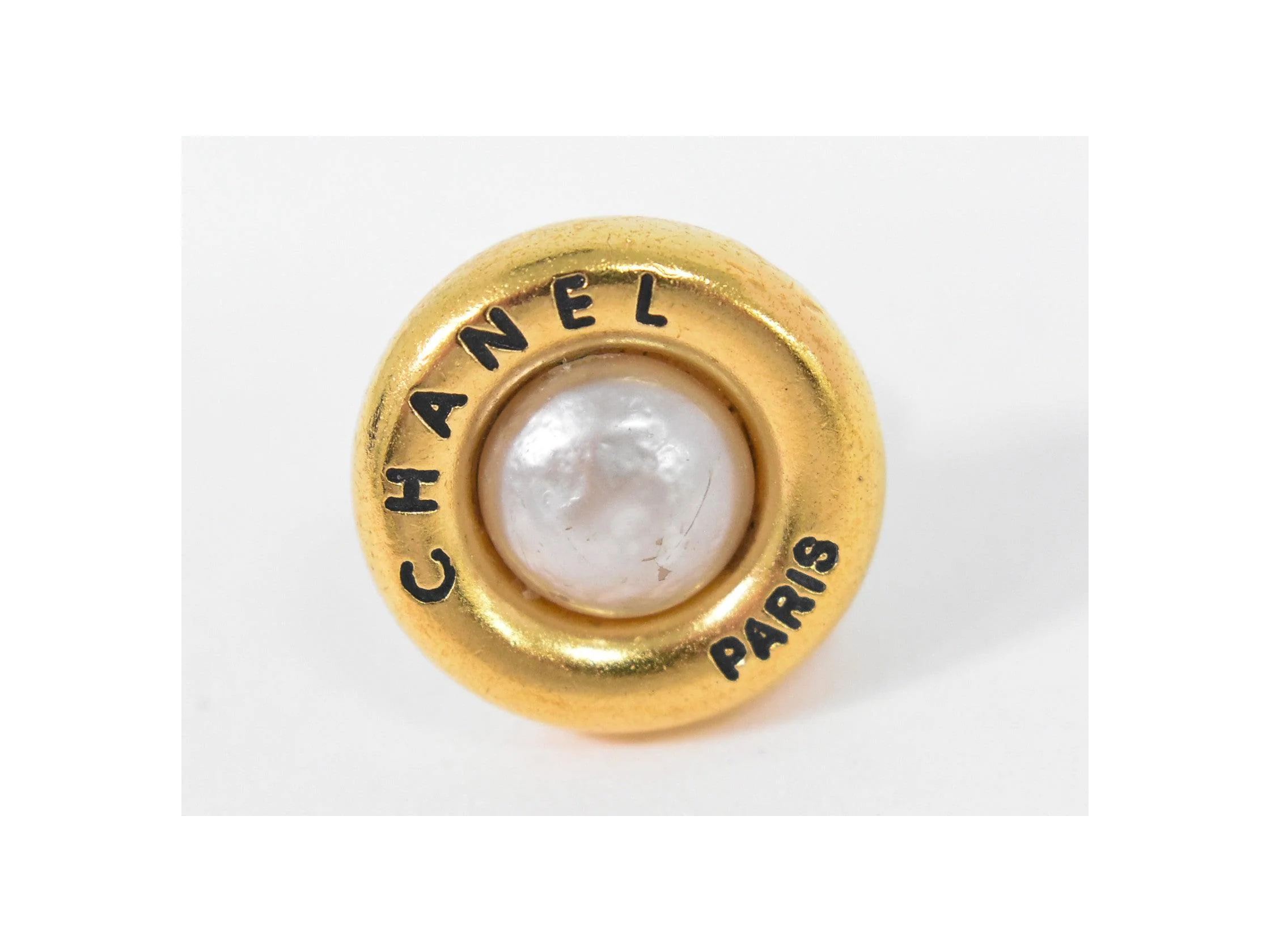 Boucles D'Oreilles Créoles Clip Chanel Cc - Gold - Image 5