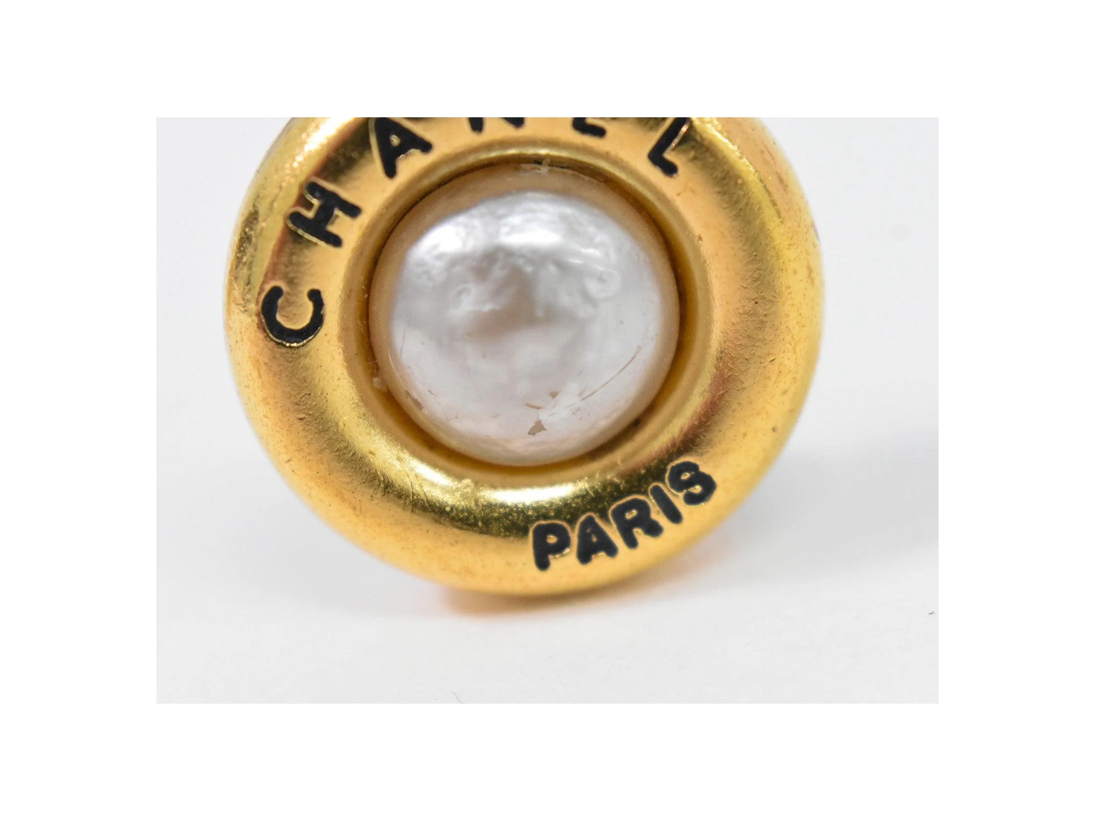 Boucles D'Oreilles Créoles Clip Chanel Cc - Gold - Image 6