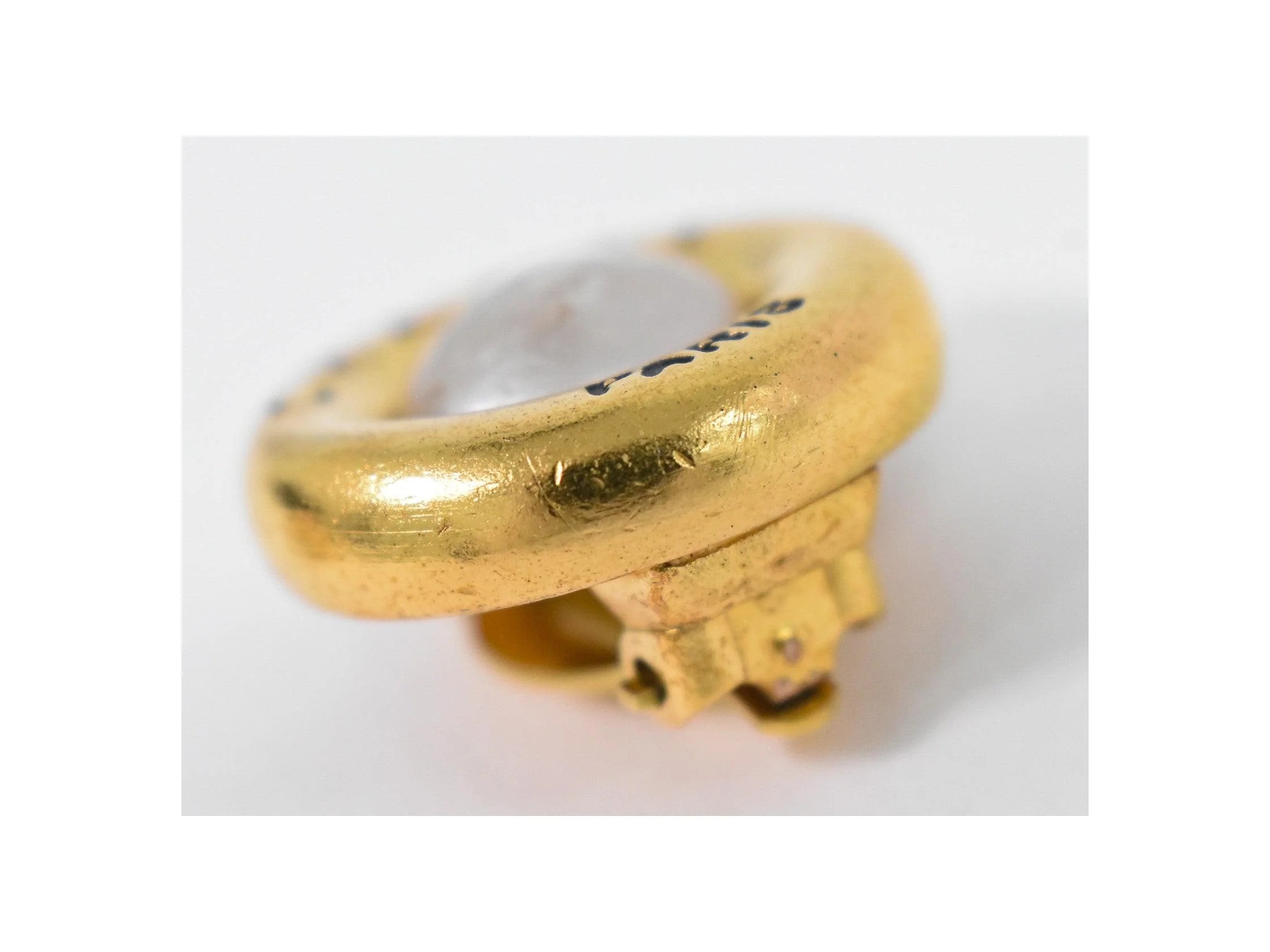 Boucles D'Oreilles Créoles Clip Chanel Cc - Gold - Image 7