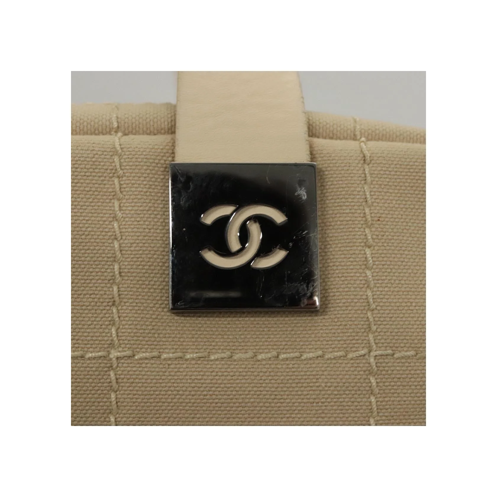 Sac Bowler Chanel Chocolate Bar Cc - Beige - Image 18