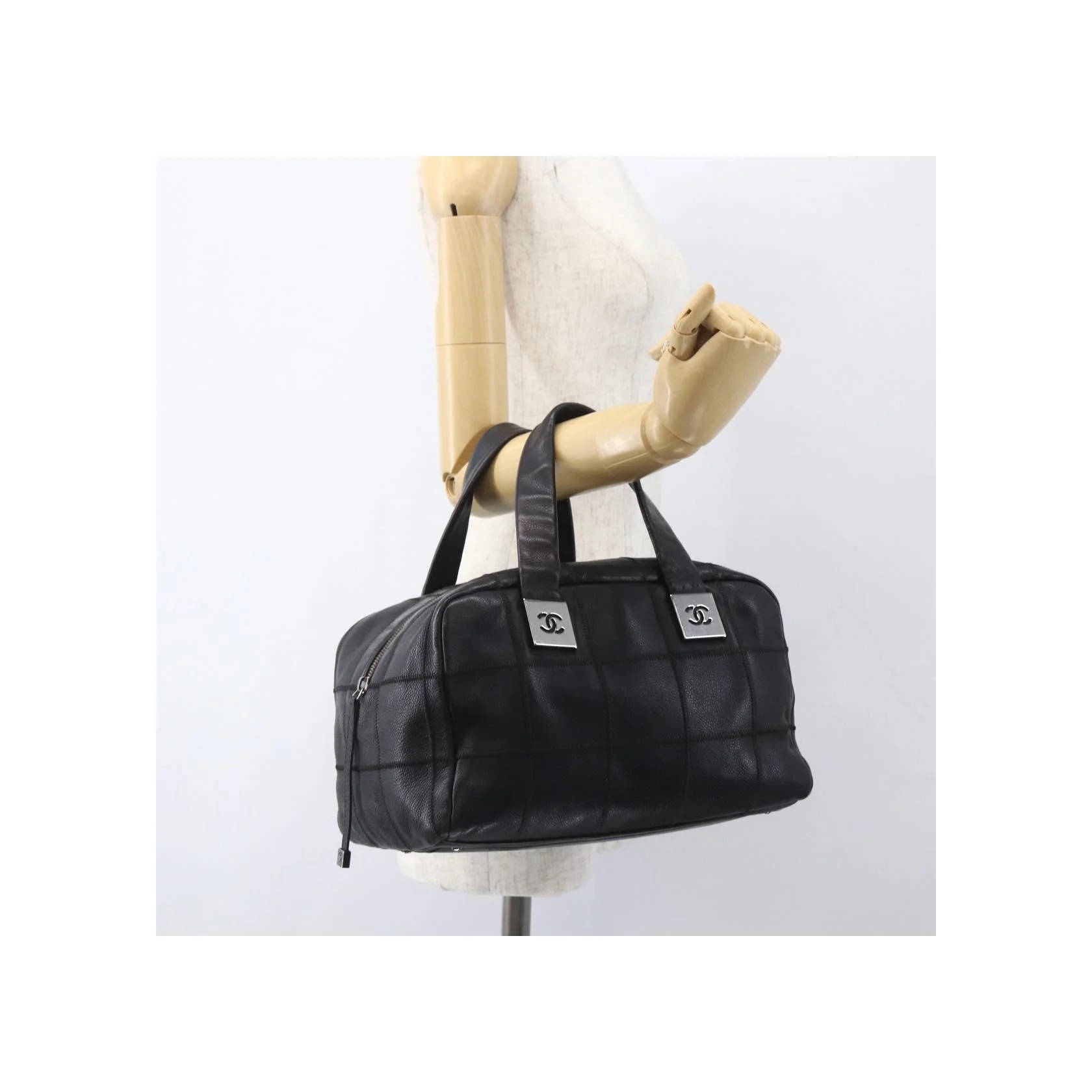 Sac Bowler Chanel Chocolate Bar Cc - Black - Image 14